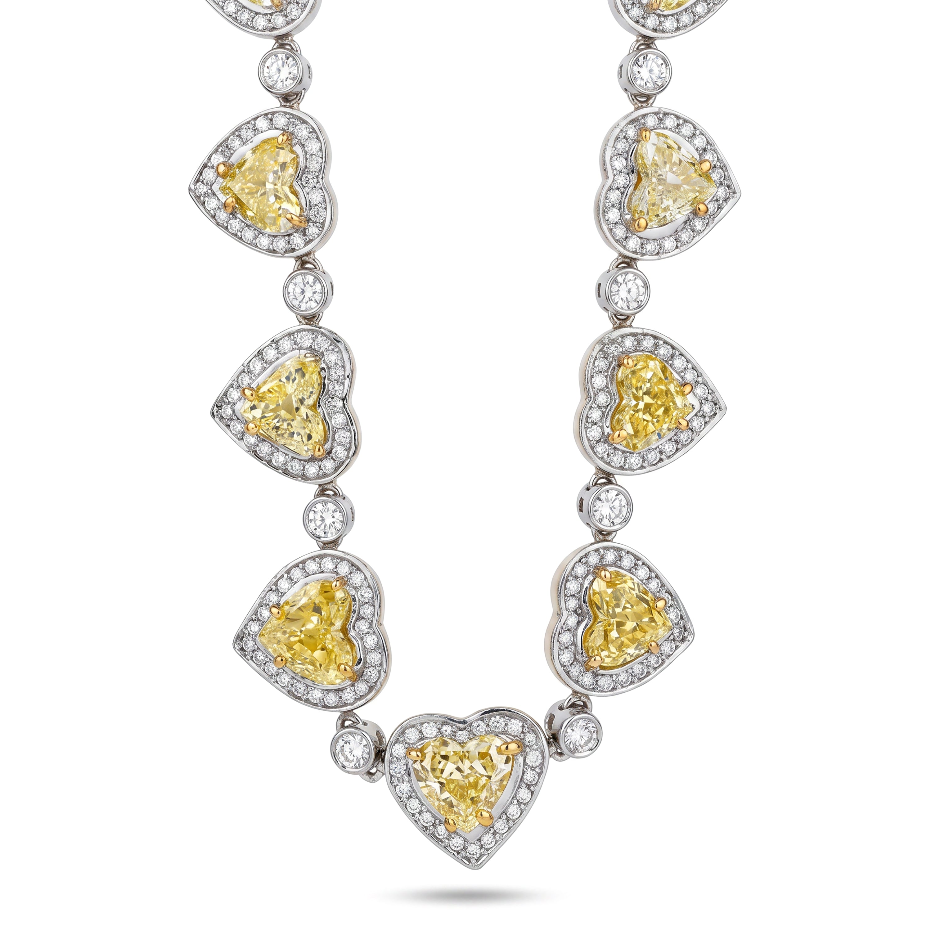 Natural Yellow Heart Diamond Necklace | GIA Certified