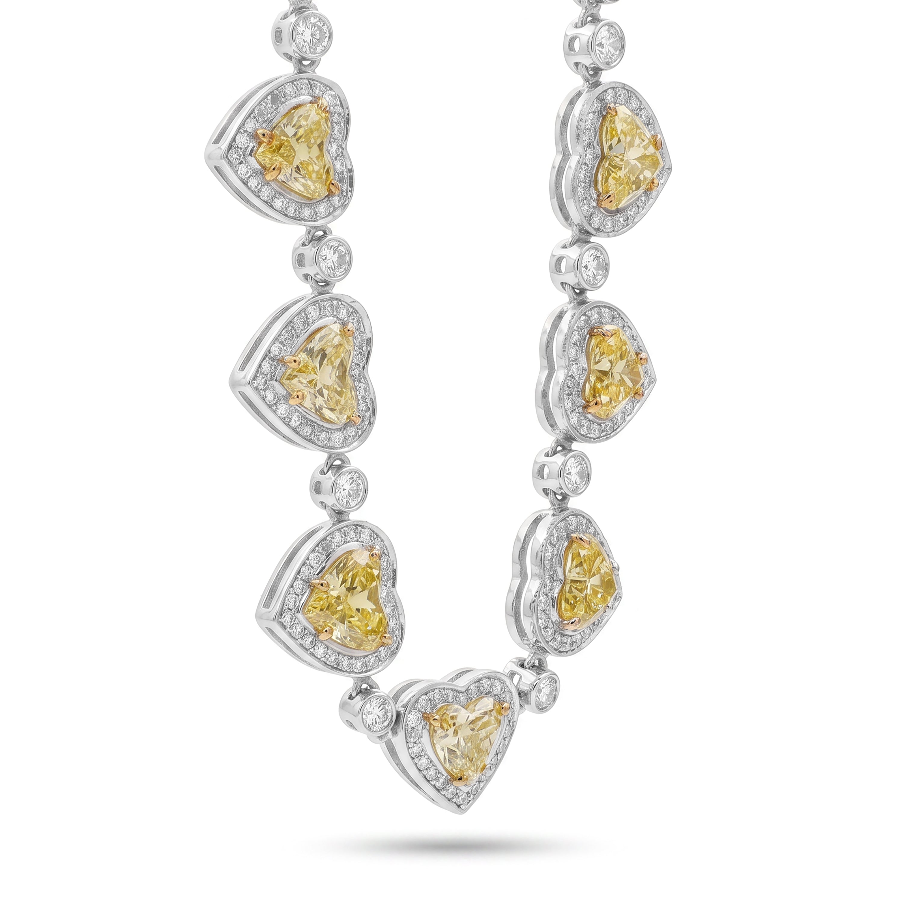 Natural Yellow Heart Diamond Necklace | GIA Certified