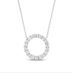 Natural Asscher & Round Diamond Circle Pendant
