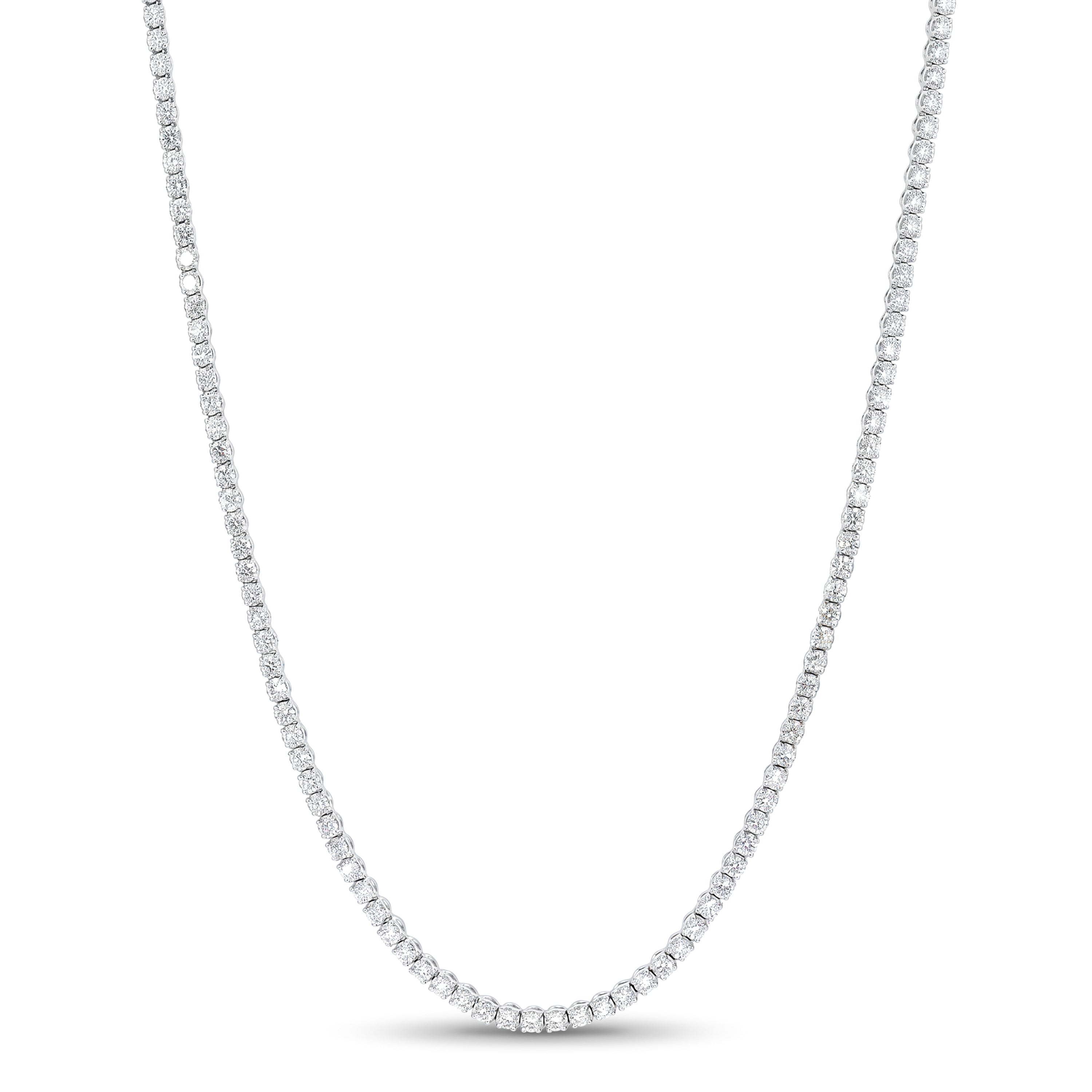 Natural 5.46 CT  Diamond Tennis Necklace