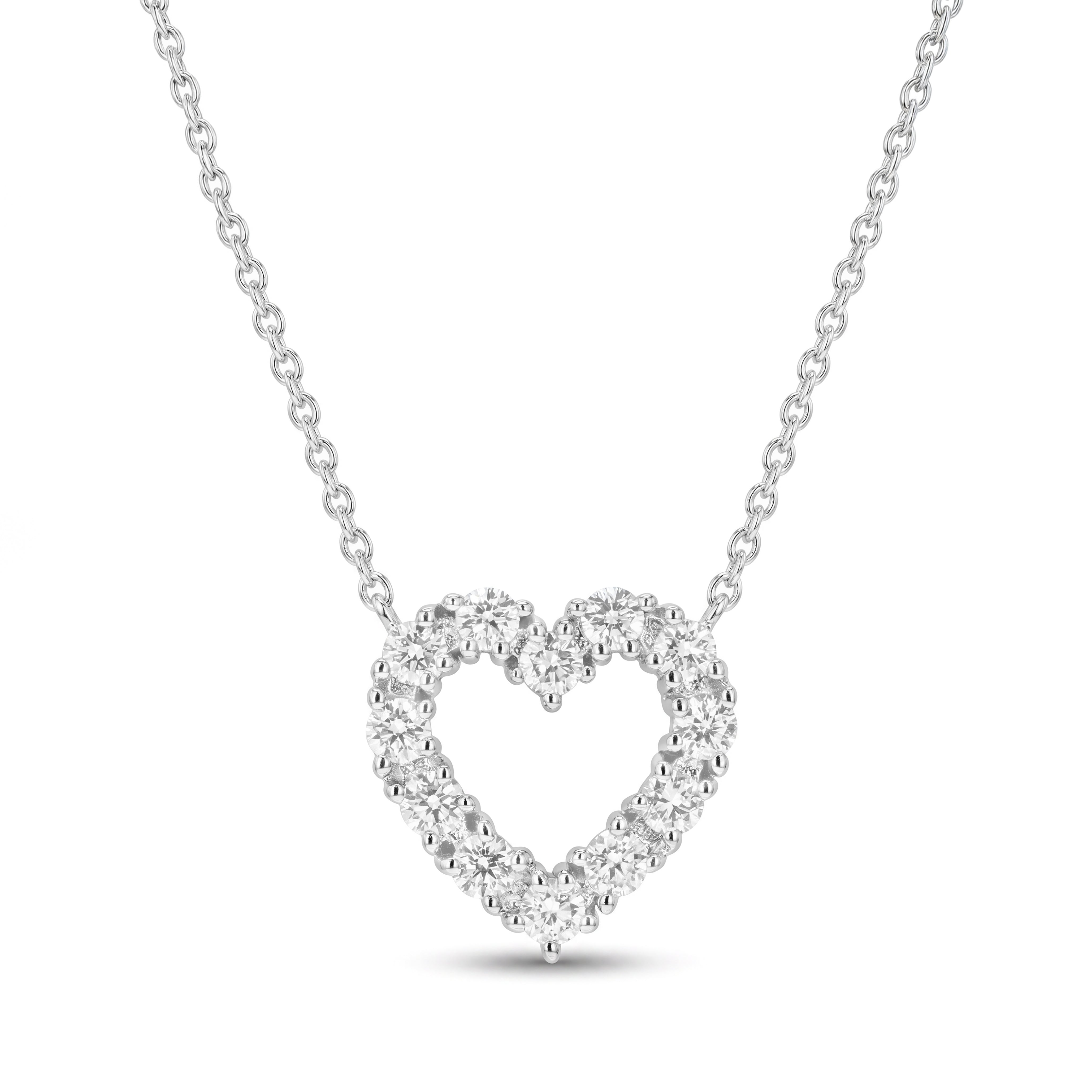 Natural Diamond Heart Necklace