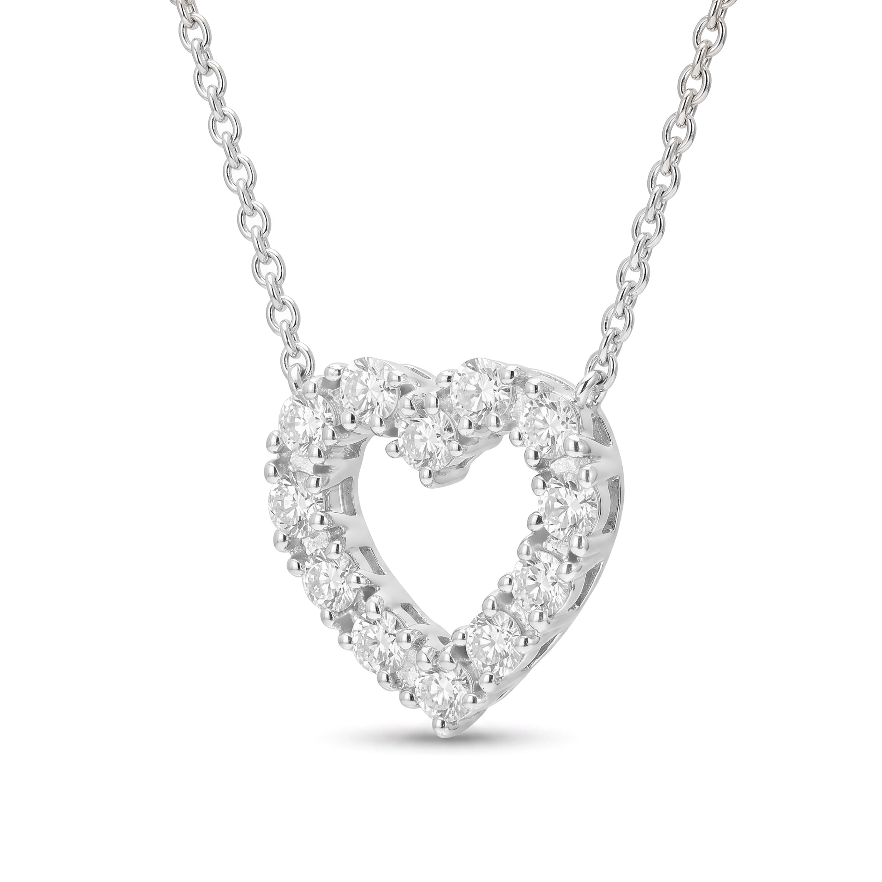 Natural Diamond Heart Necklace