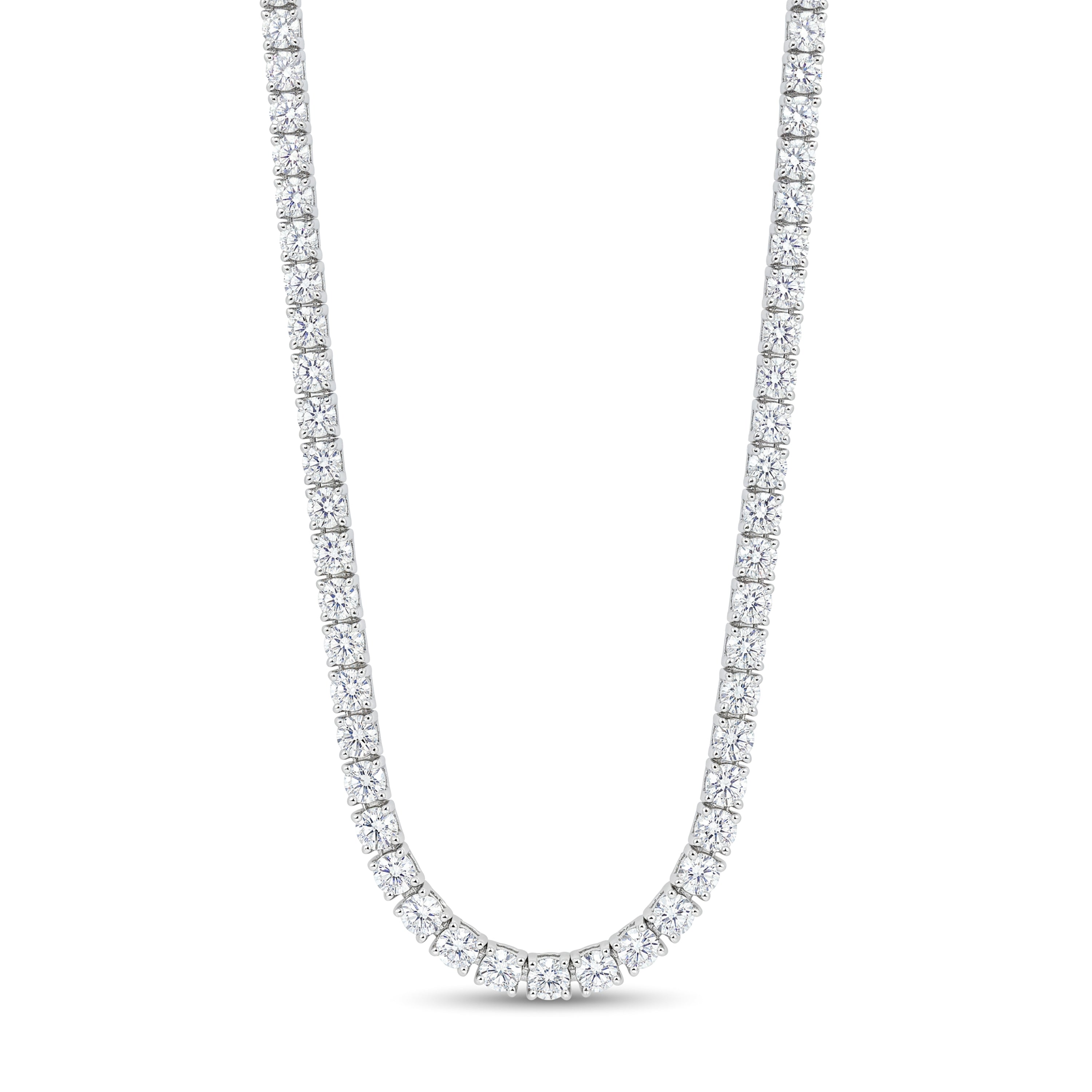 Natural Diamond Tennis Necklace