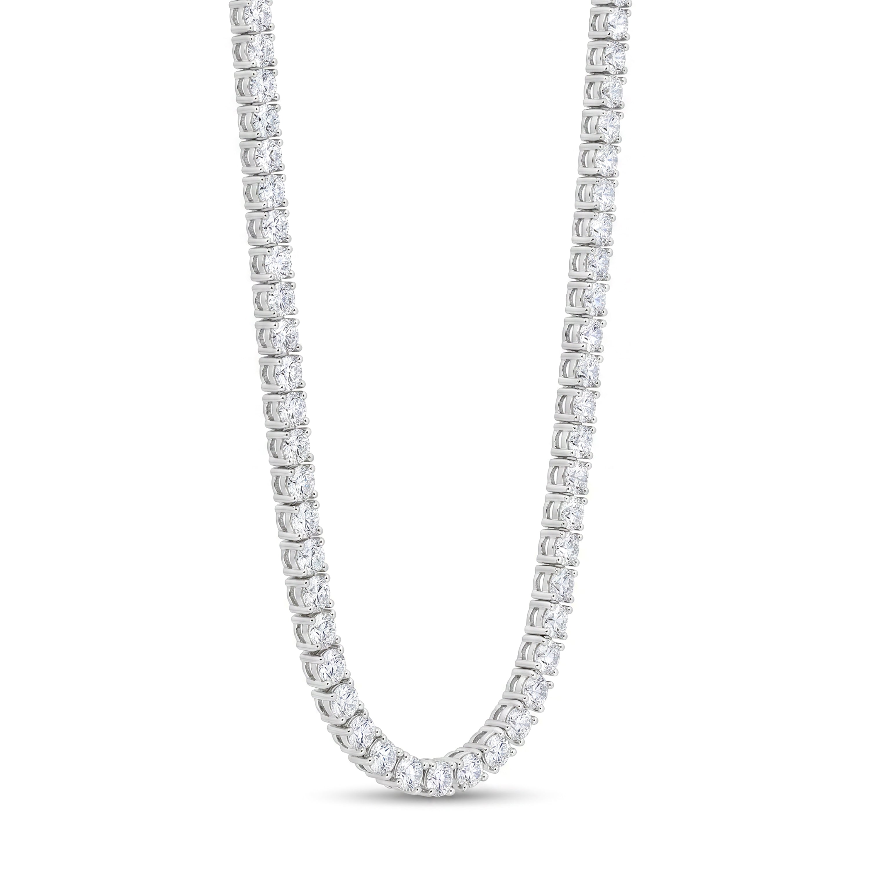 Natural Diamond Tennis Necklace