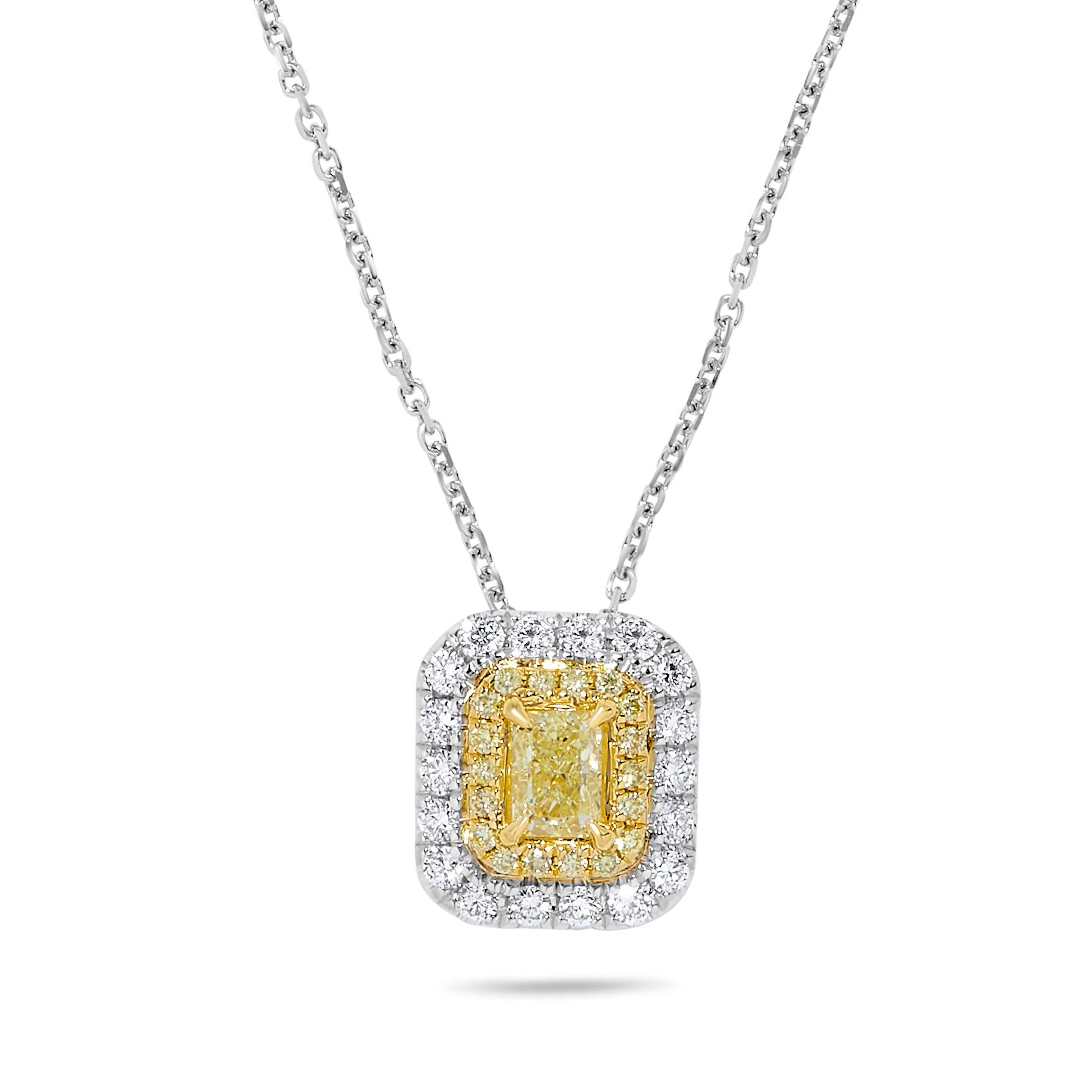Yellow & White Diamond Necklace JP01076P