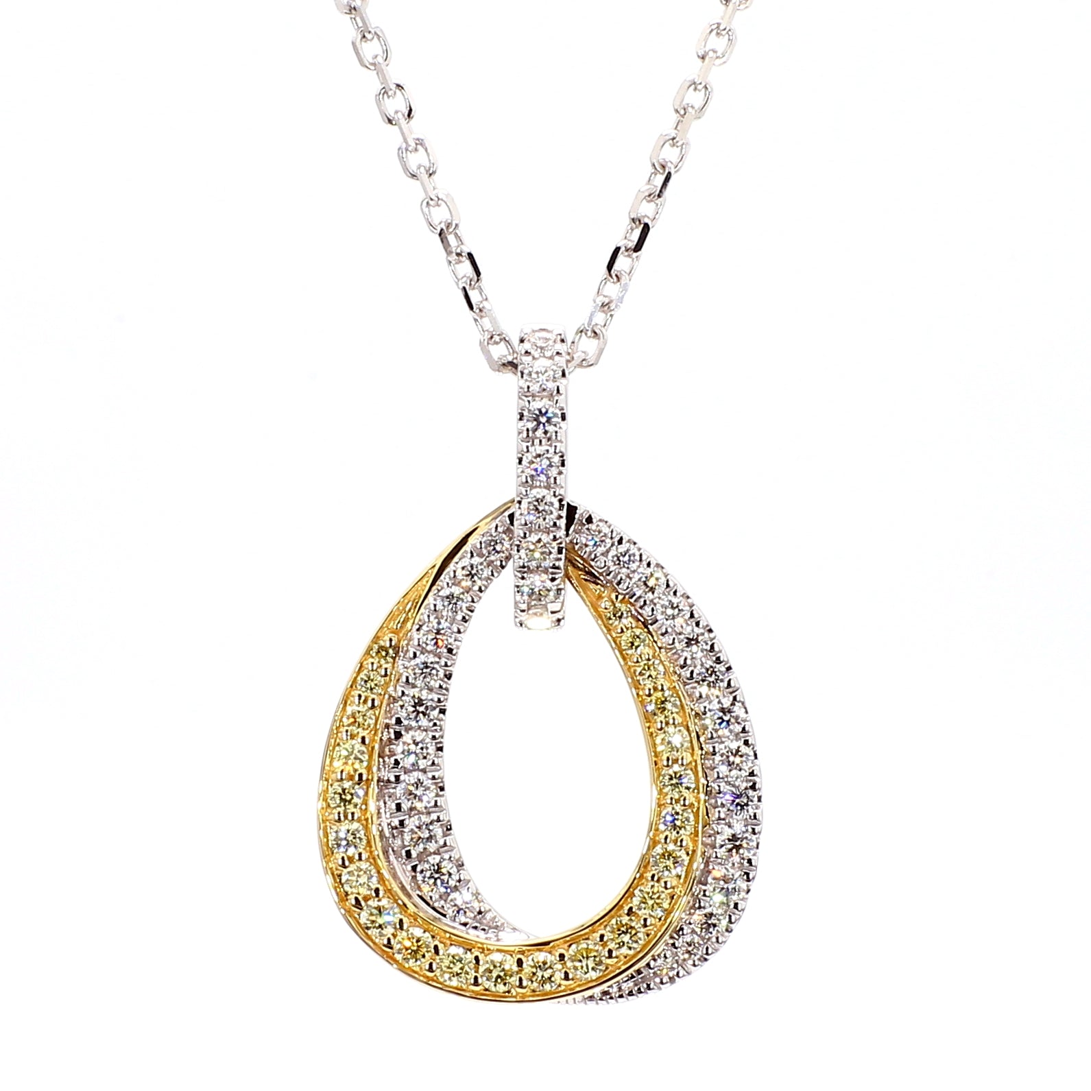 Yellow Round Diamond Pendant JP01118P
