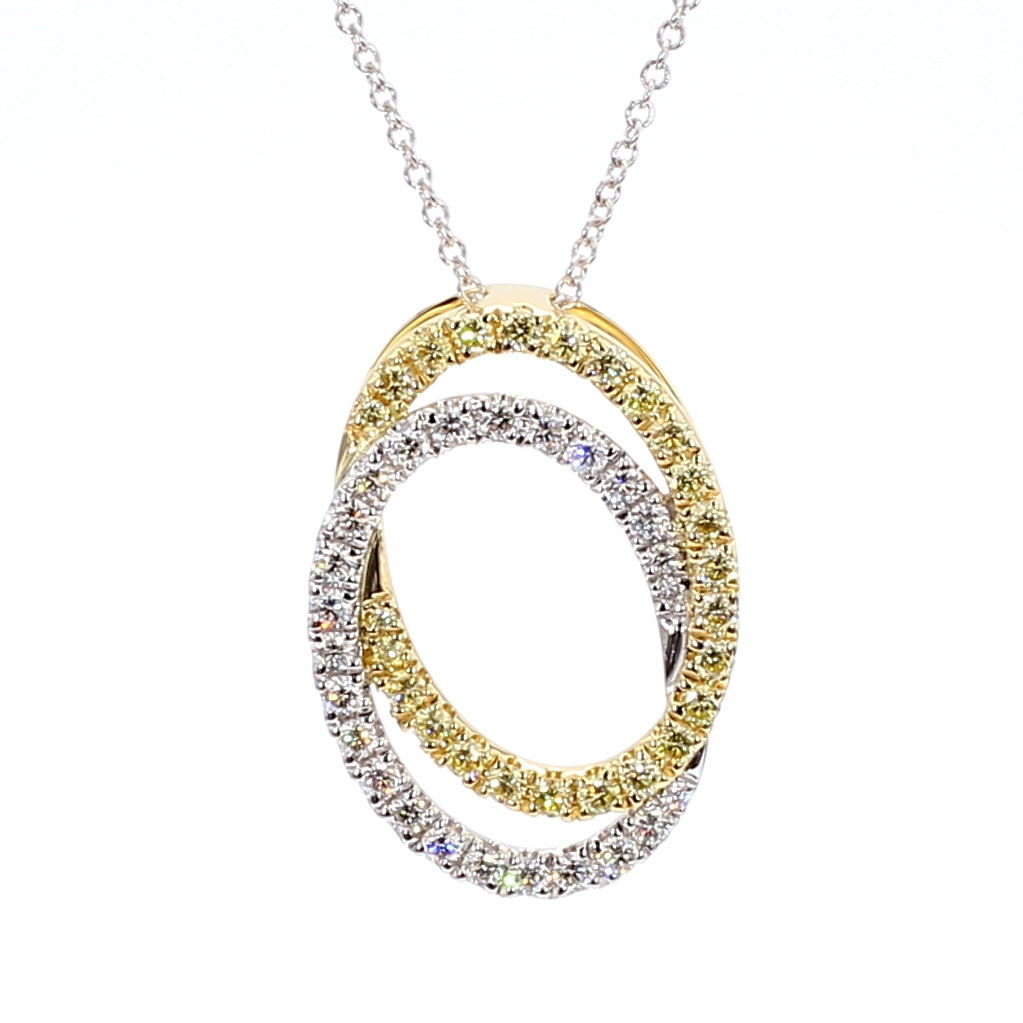 Yellow Round Diamond Pendant JP01120P