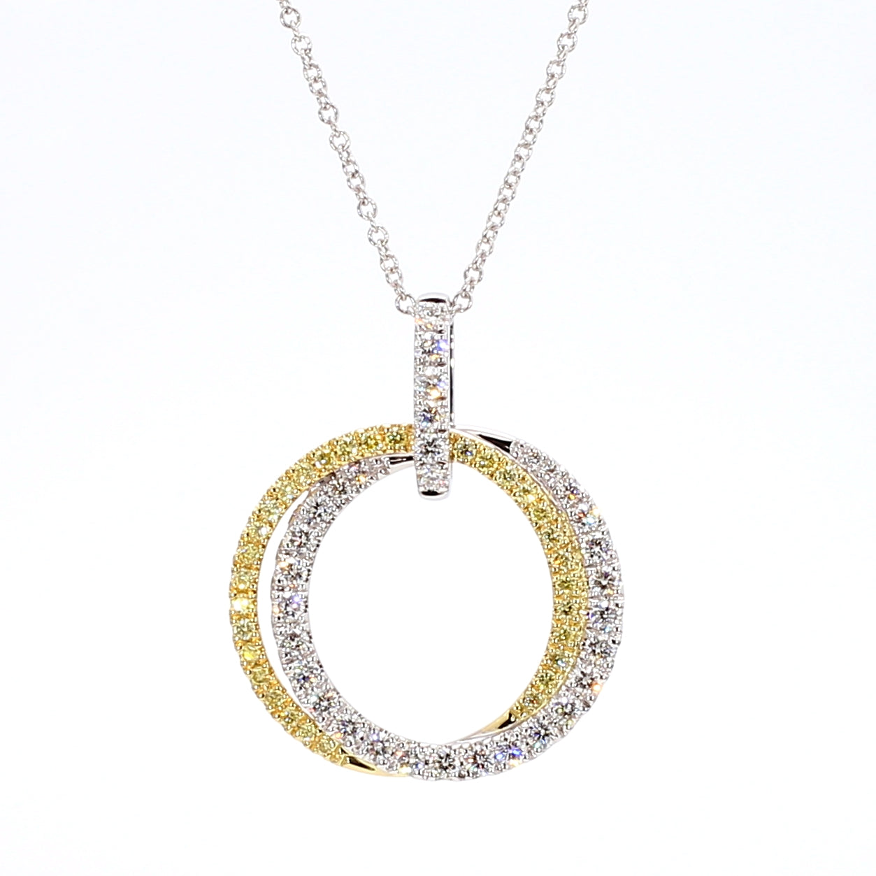 Yellow Round Diamond Pendant JP01121P