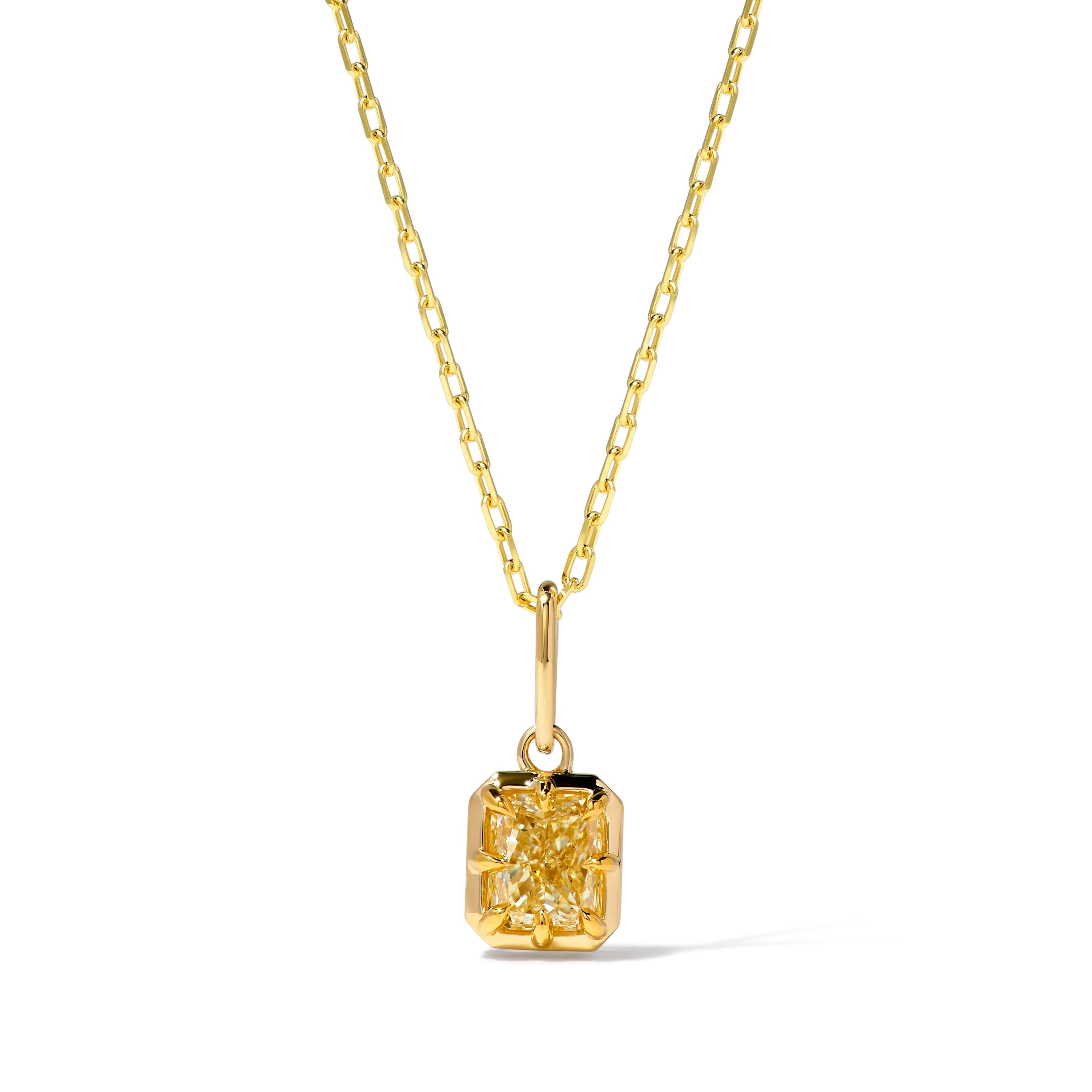 Natural Yellow Radiant Diamond Pendant product image 1