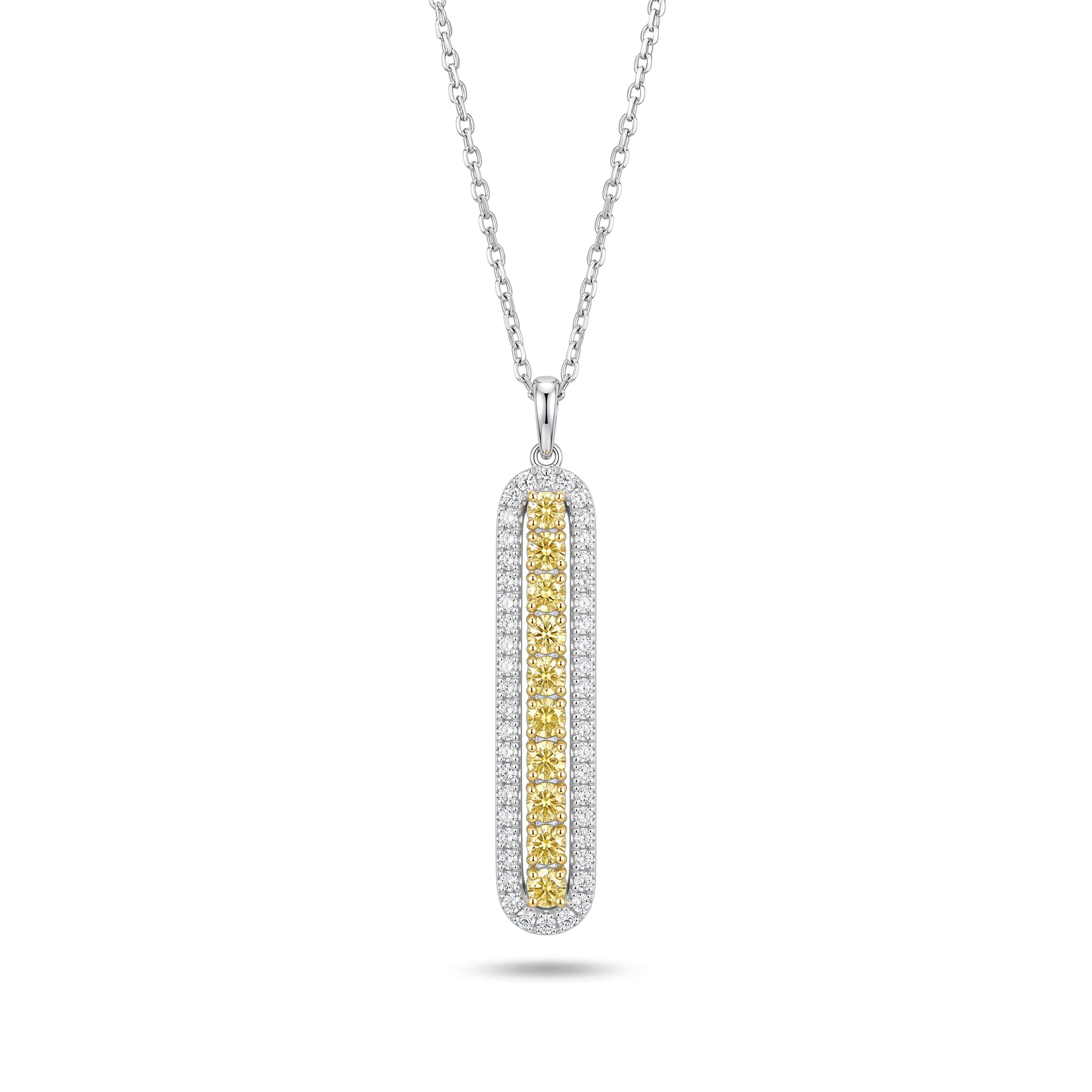 Natural Yellow & White Diamond Pendant