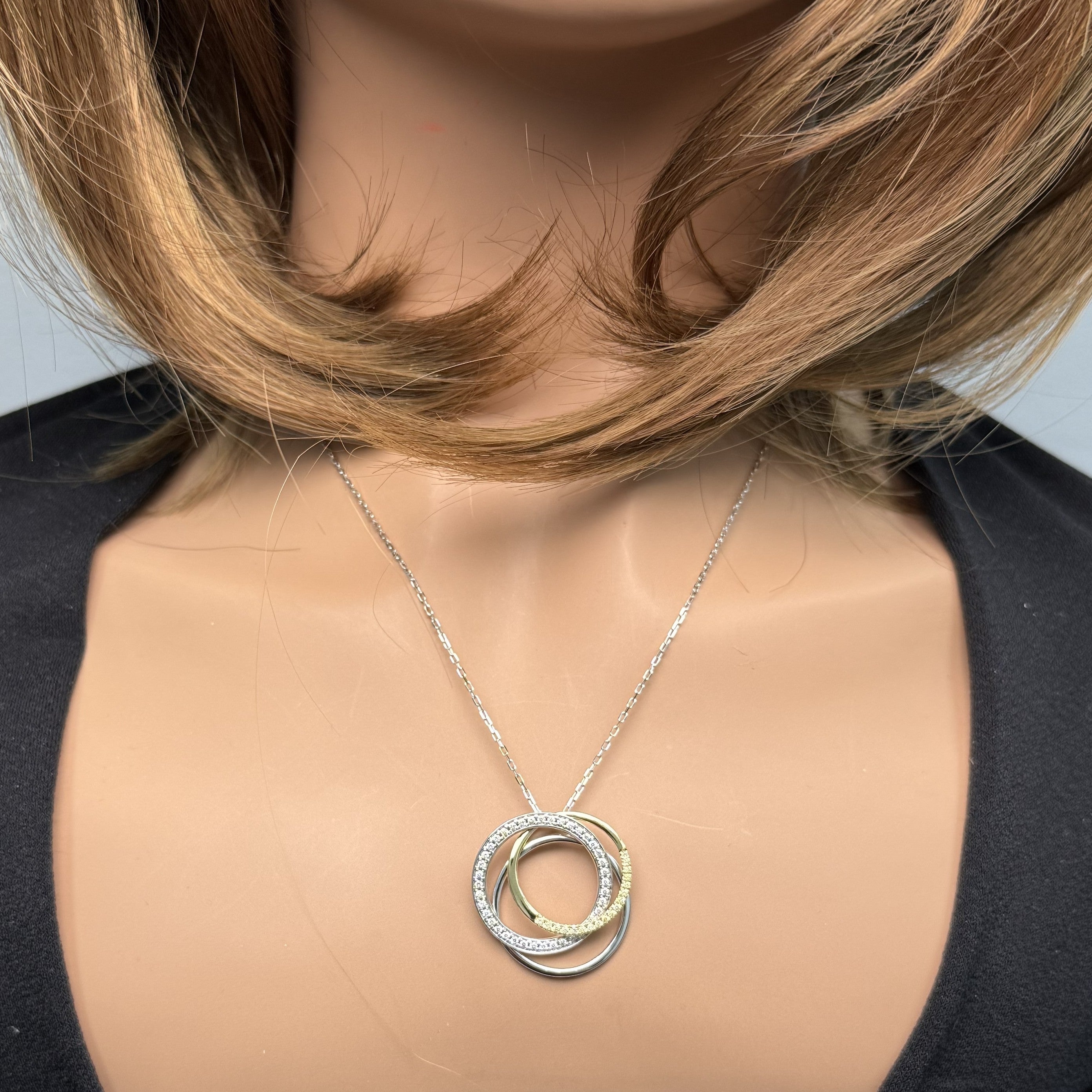 Natural Yellow Round Diamond Pendant