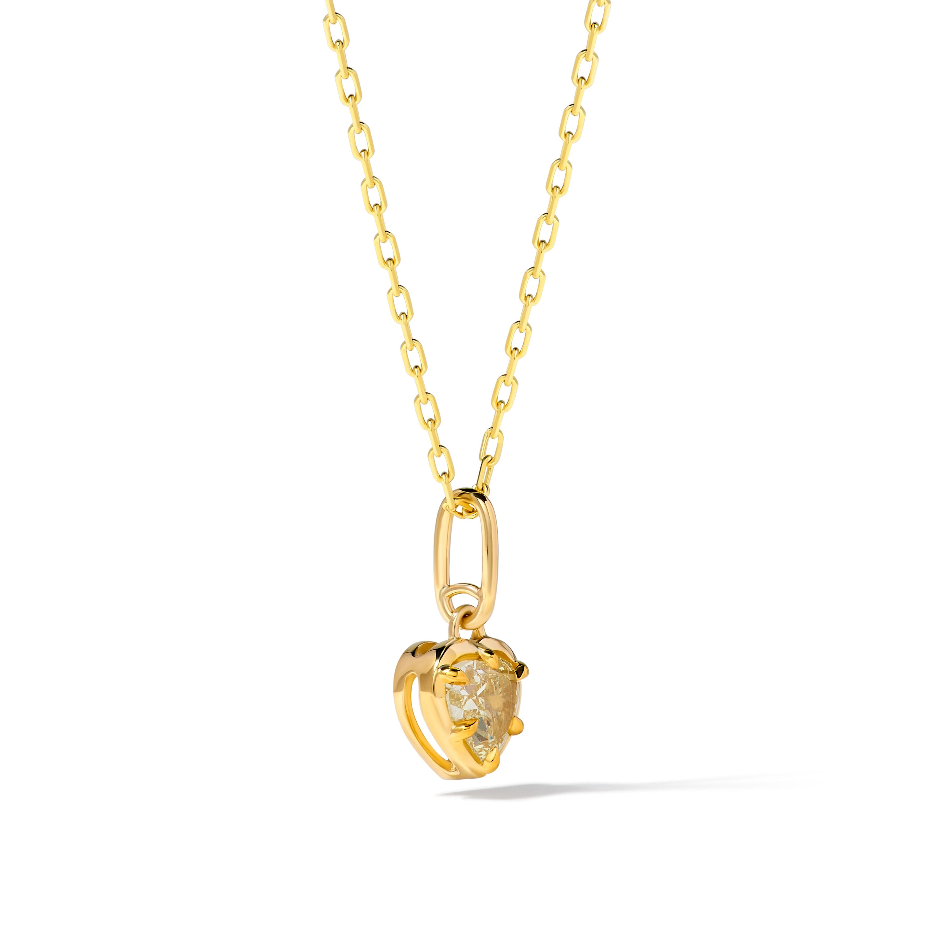 Natural Yellow Heart Diamond Pendant product image 2