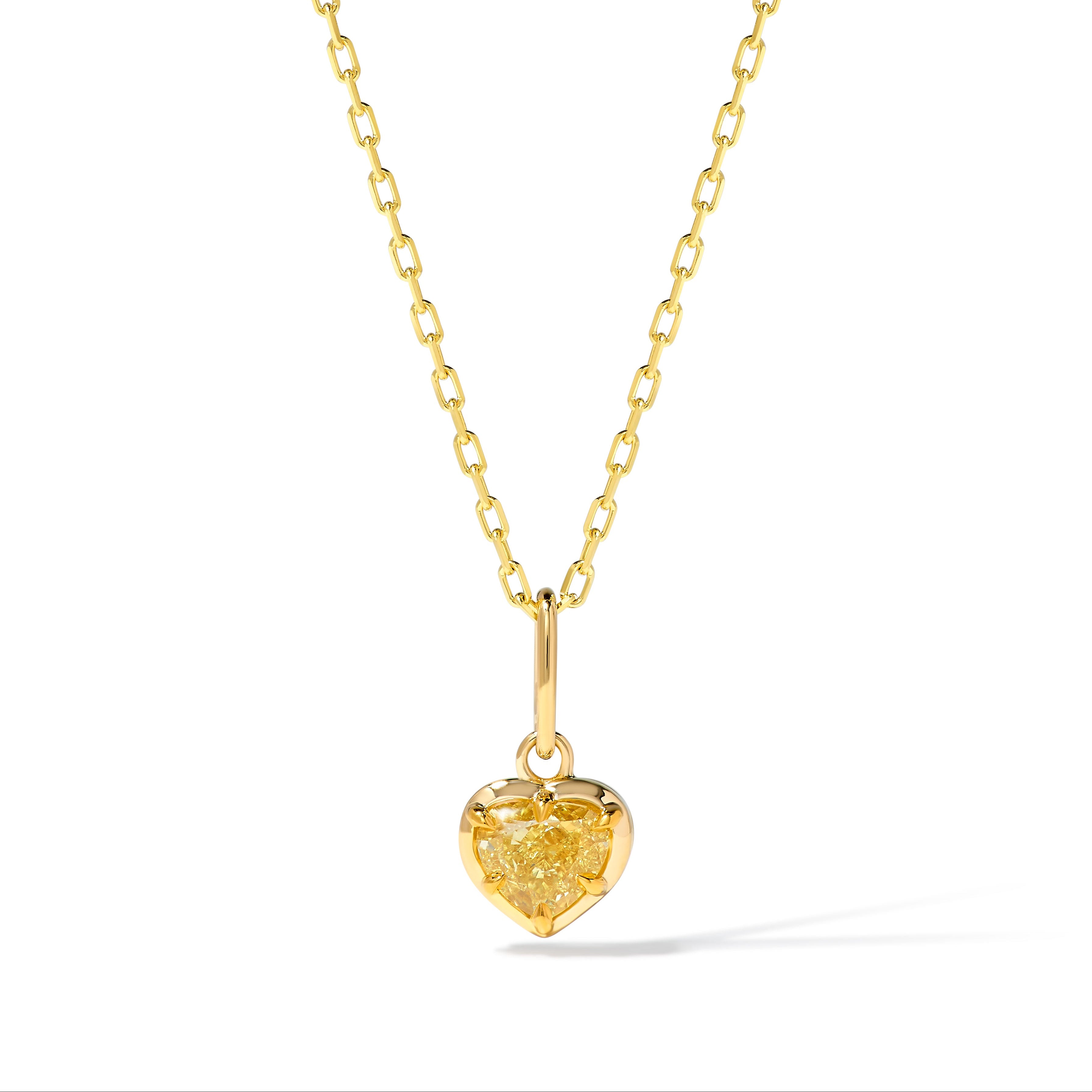 Natural Yellow Heart Diamond Pendant GIA Certified product image 1