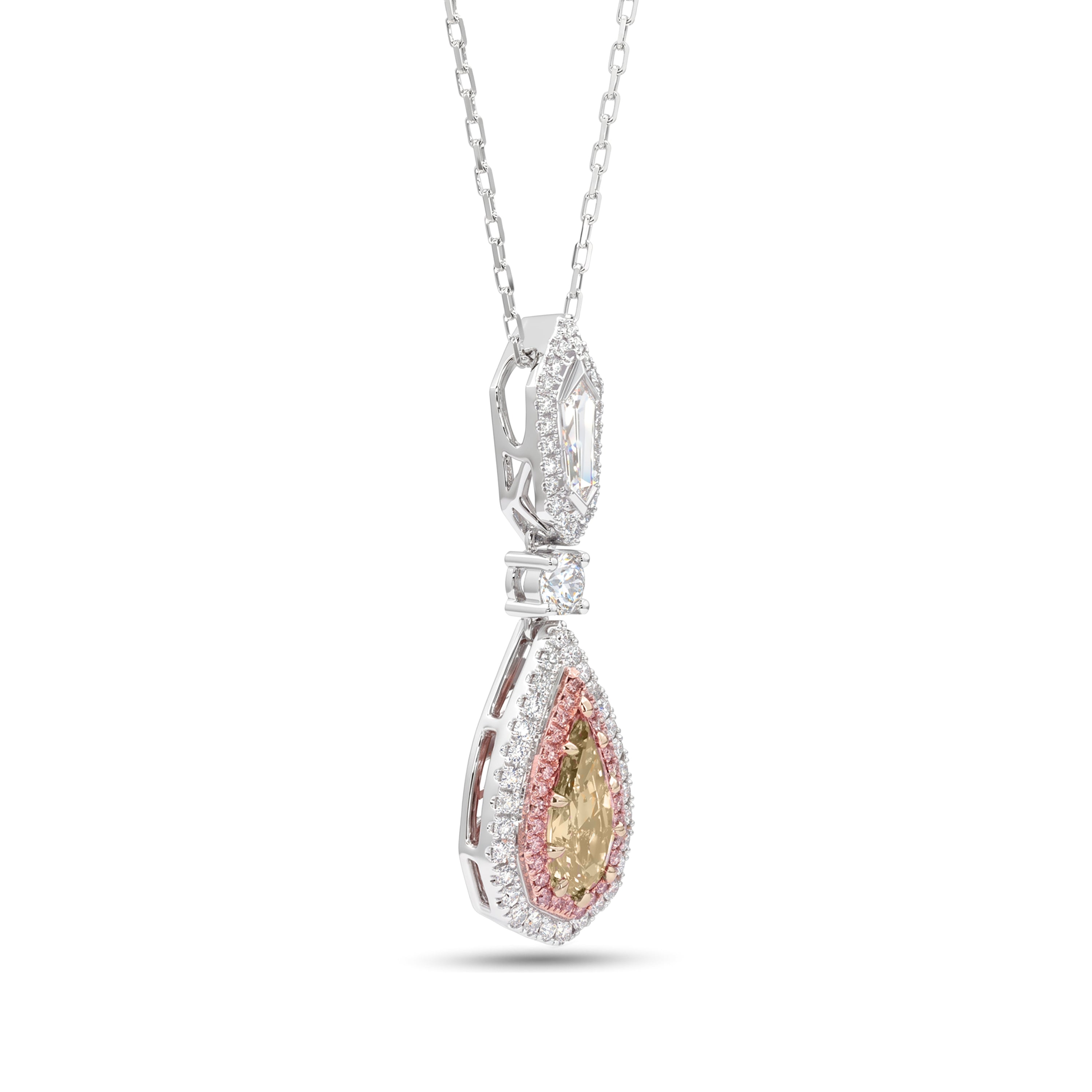 Natural Yellow Kite Diamond Pendant | GIA CERTIFIED