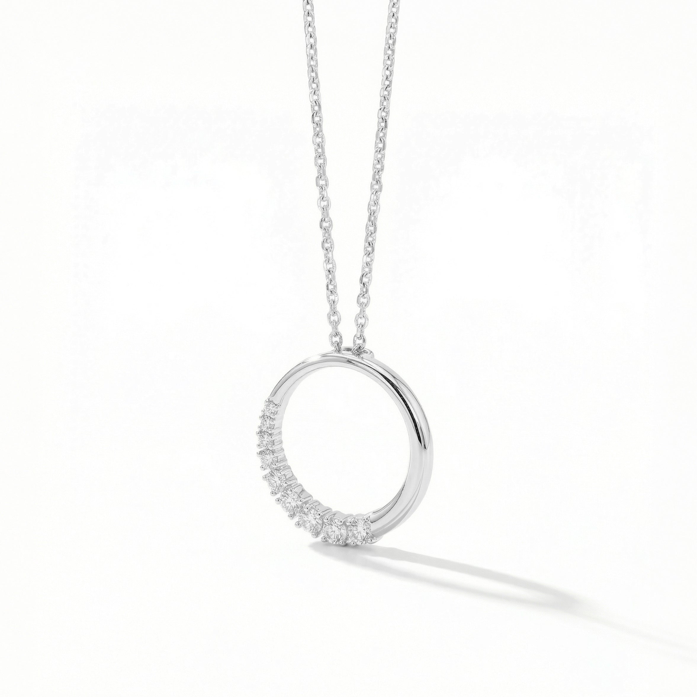 Natural Diamond Circle Pendant
