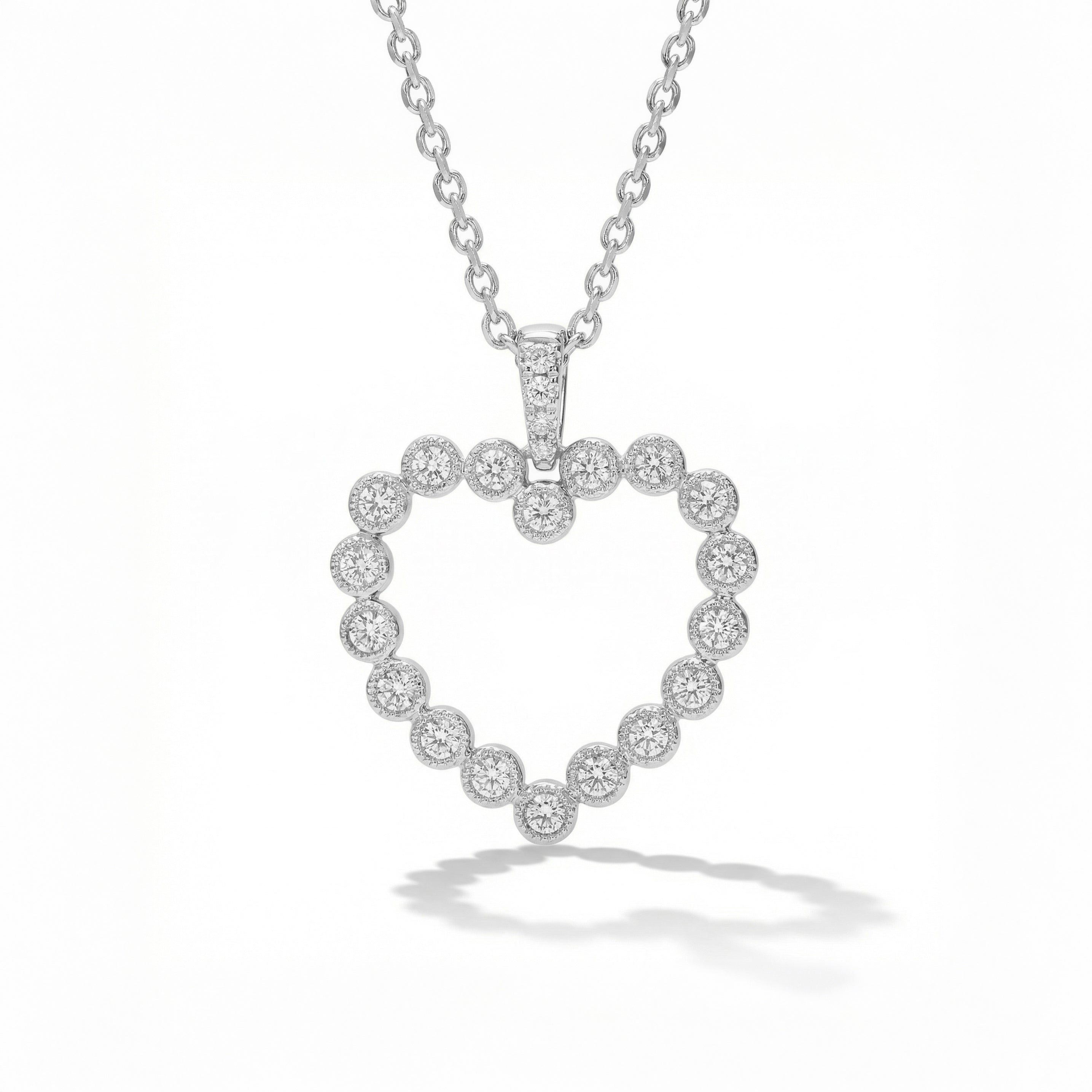 Natural Diamond Heart Shape Pendant
