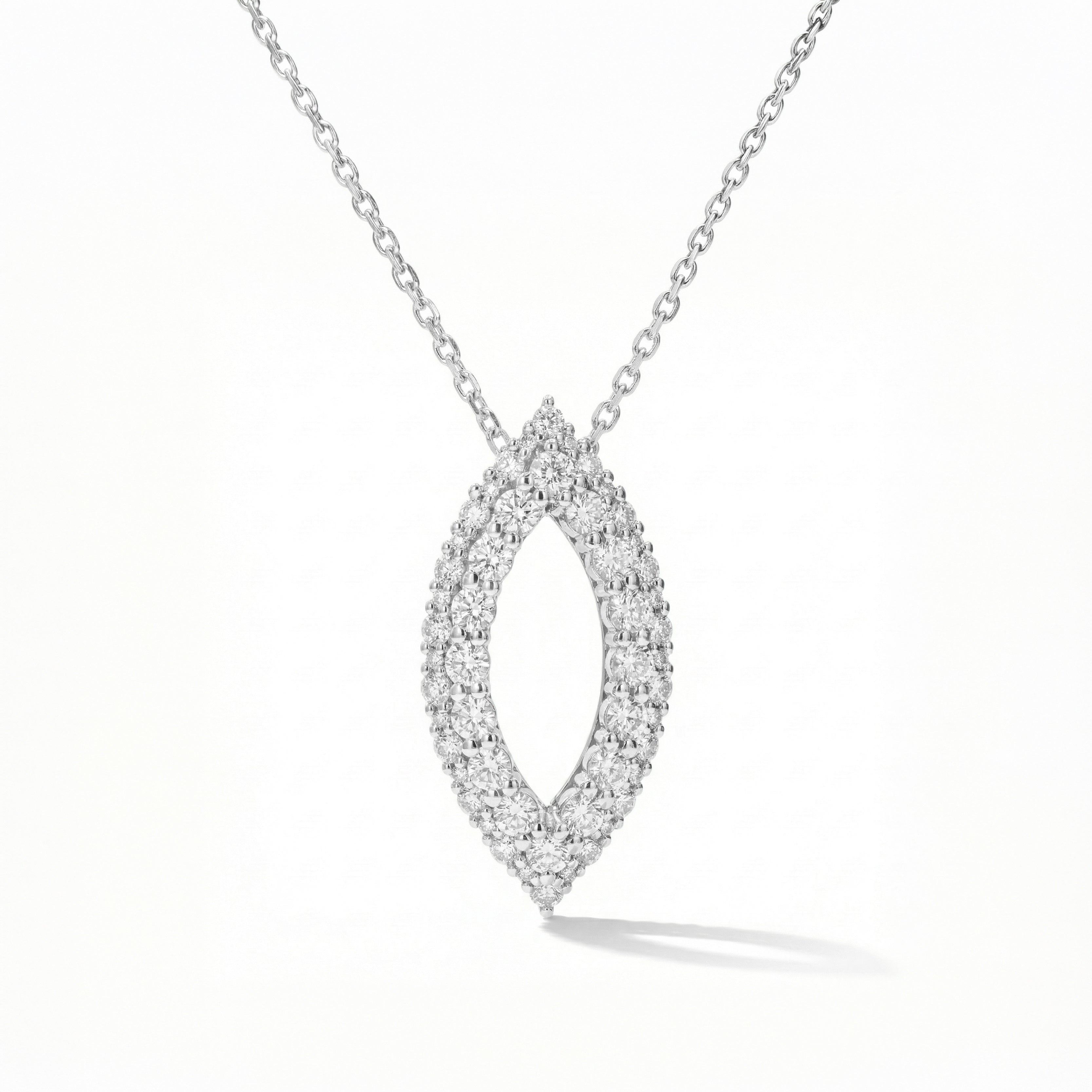 Natural Diamond Marquis Shape Pendant
