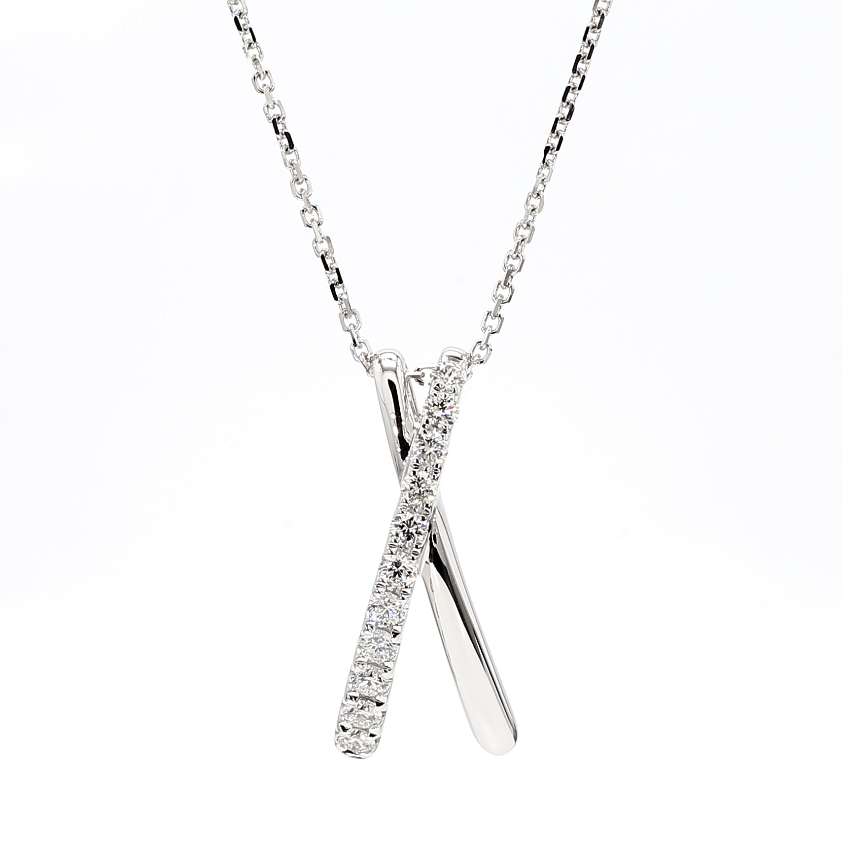 White Round Diamond Pendant JPW034GP