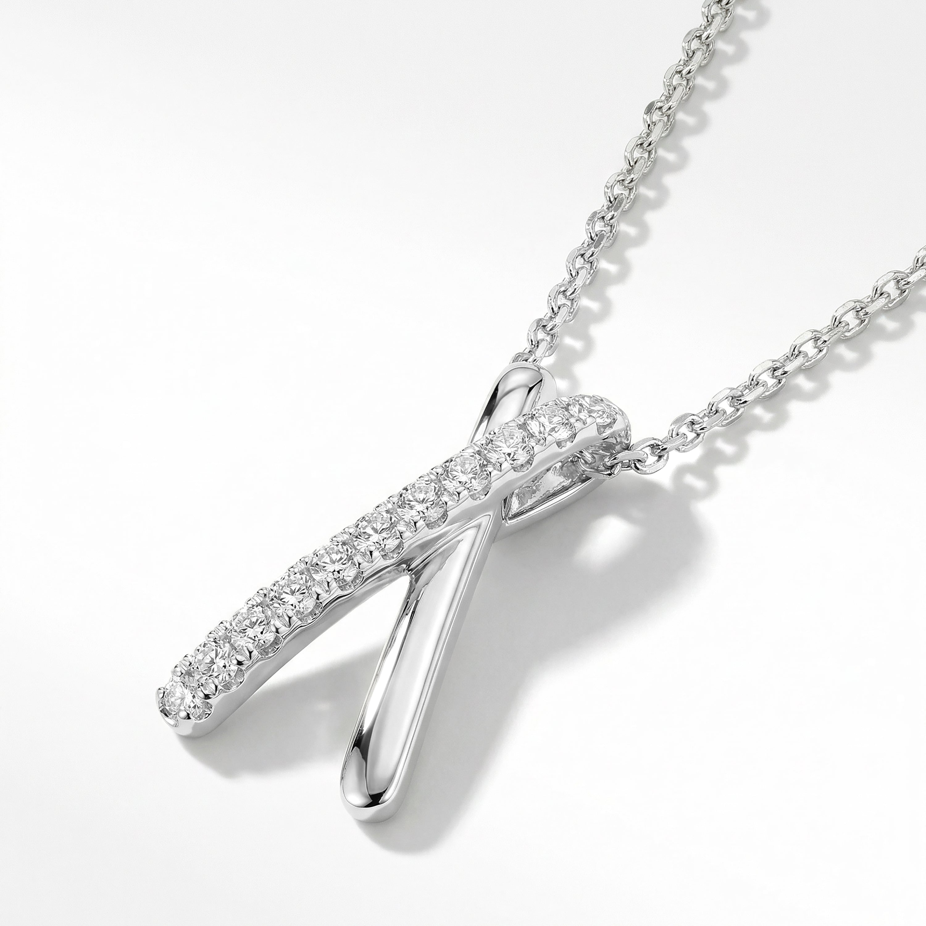 Natural Diamond X Pendant