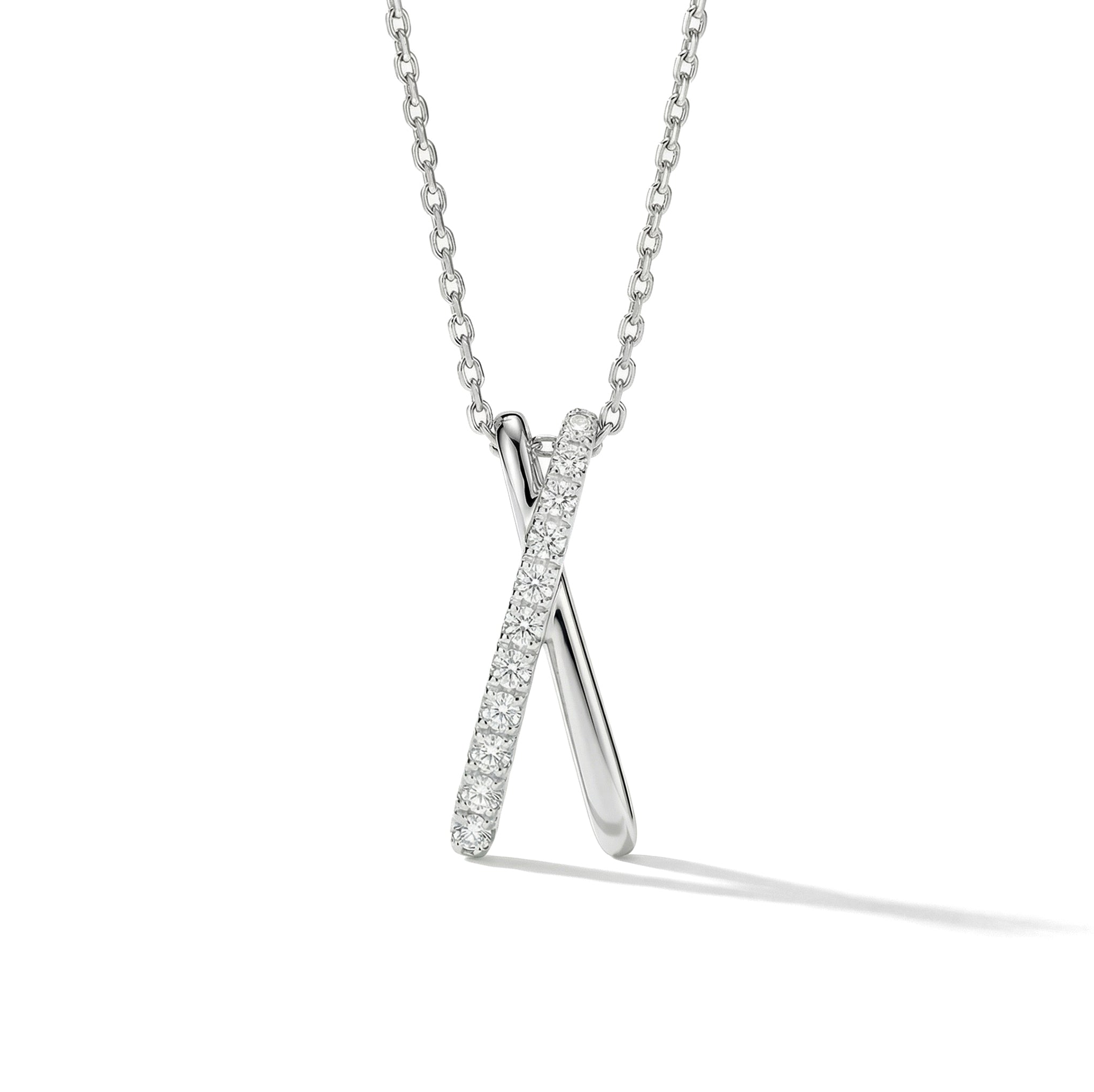 Natural Diamond X Pendant