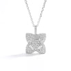 Natural Baguette Diamond Clover Pendant