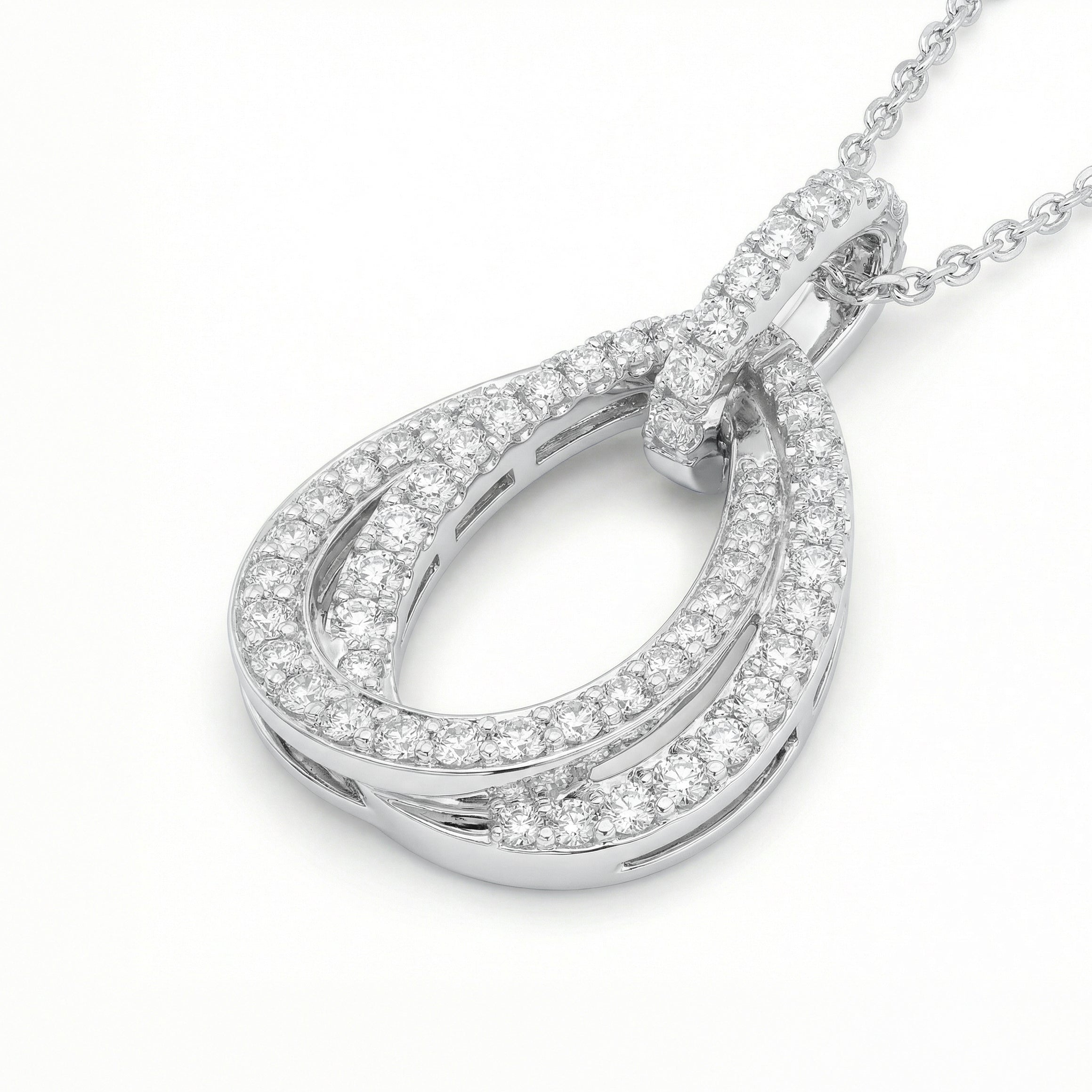 Natural Diamond Interlocking Pendant