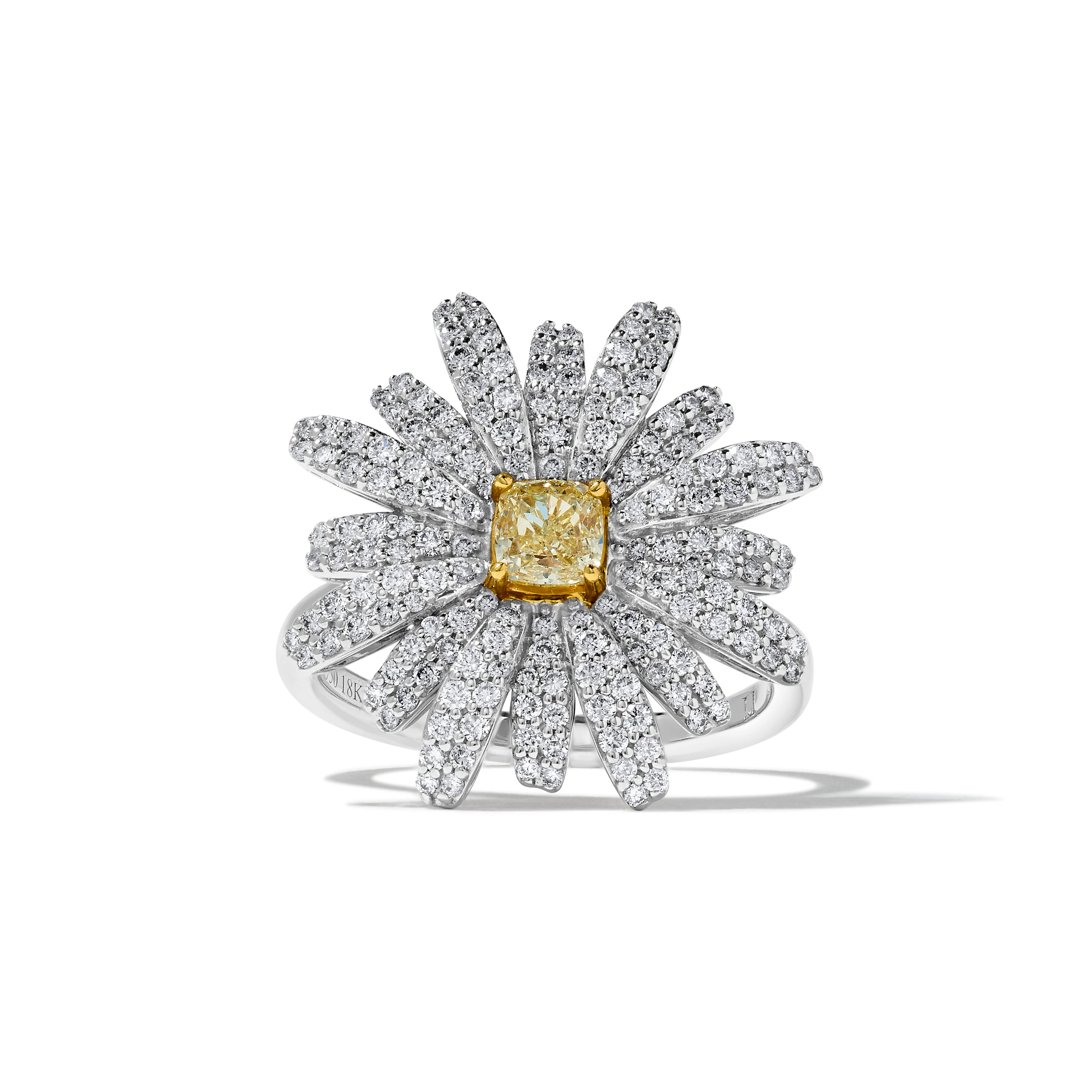 Natural Yellow Cushion Diamond Ring product image 1