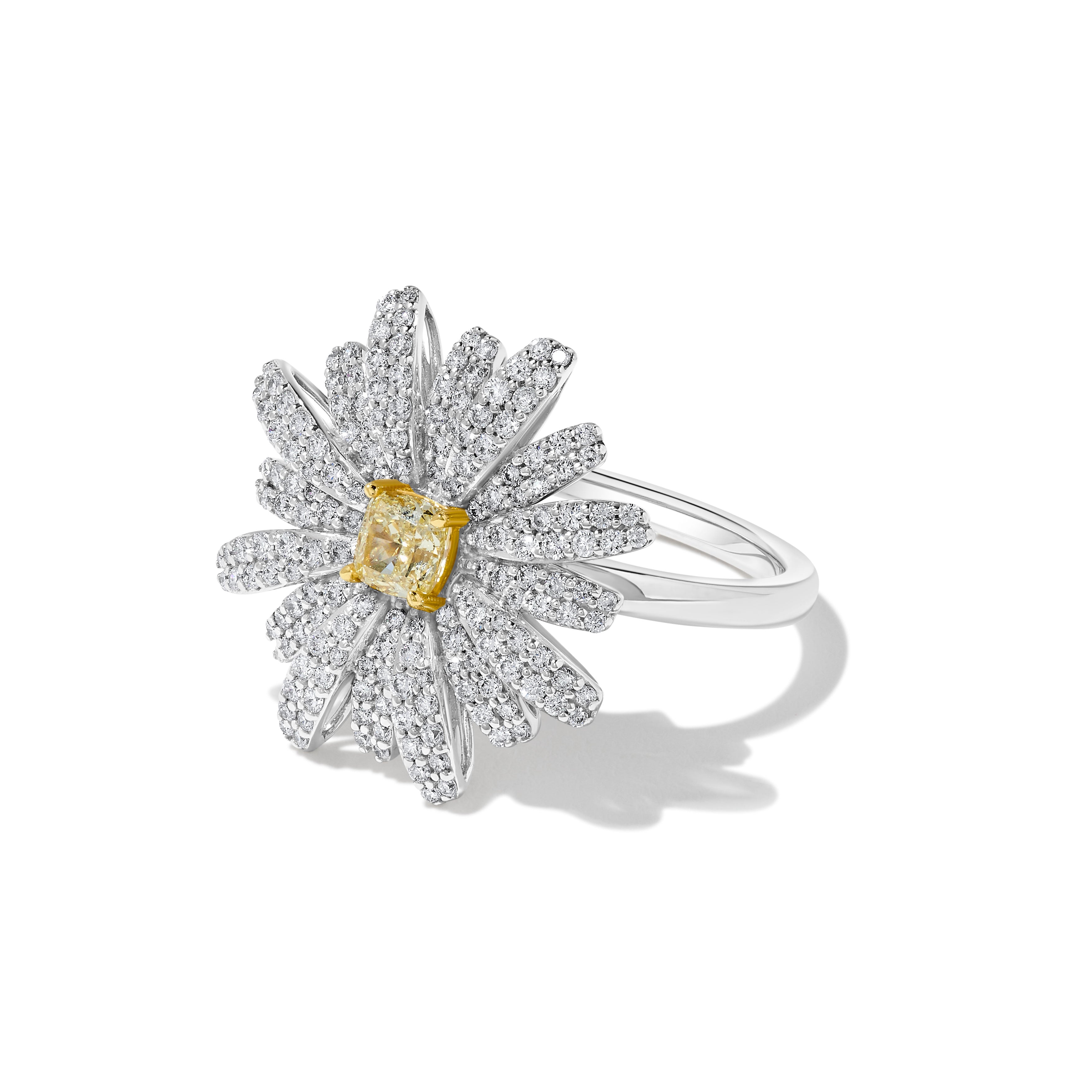 Natural Yellow Cushion Diamond Ring product image 2