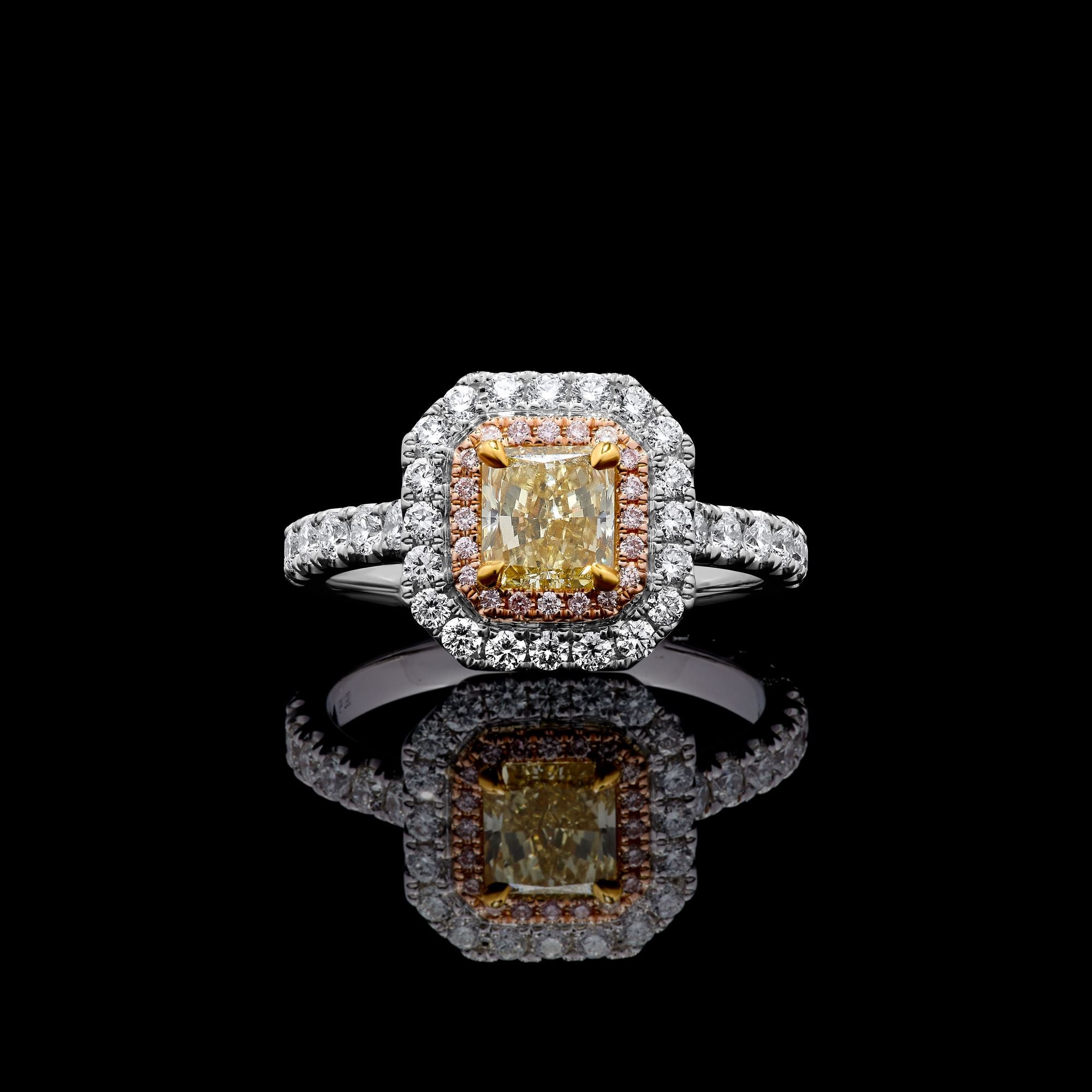 GIA Yellow Radiant Cut Diamond Ring JR01258H