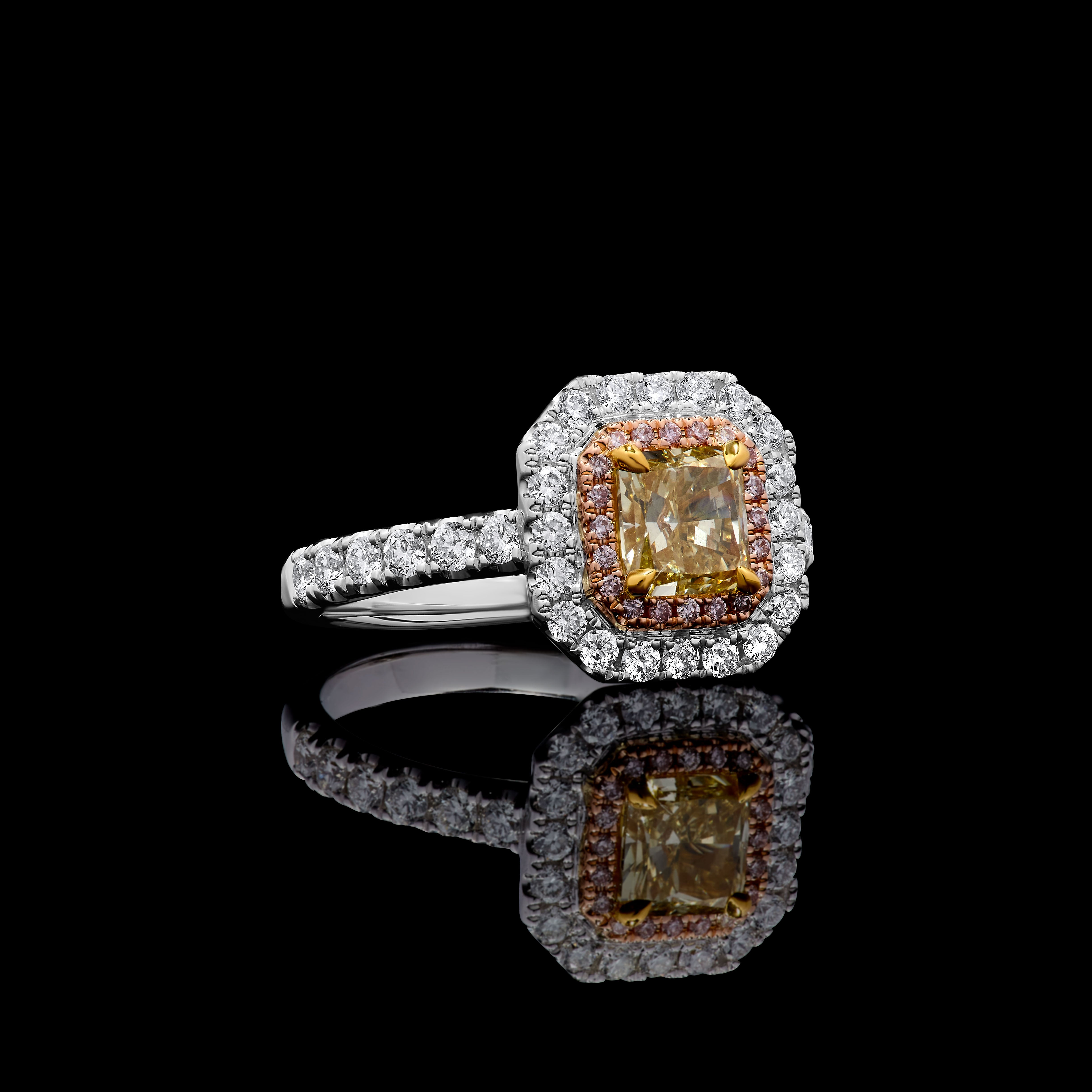 GIA Yellow Radiant Cut Diamond Ring JR01258H