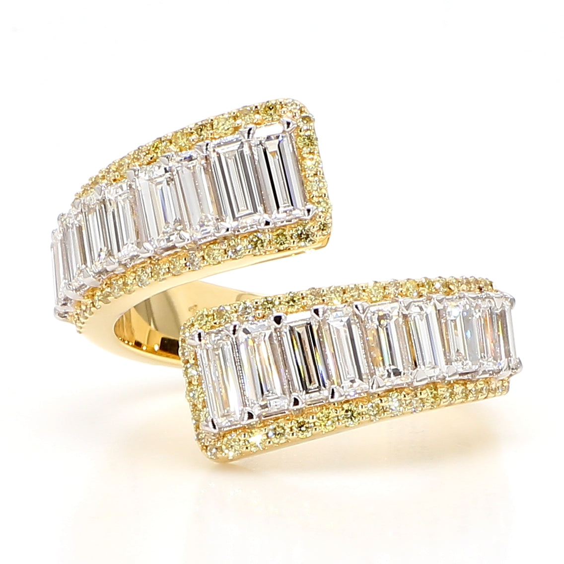 White Baguette Diamond Ring JR01281X