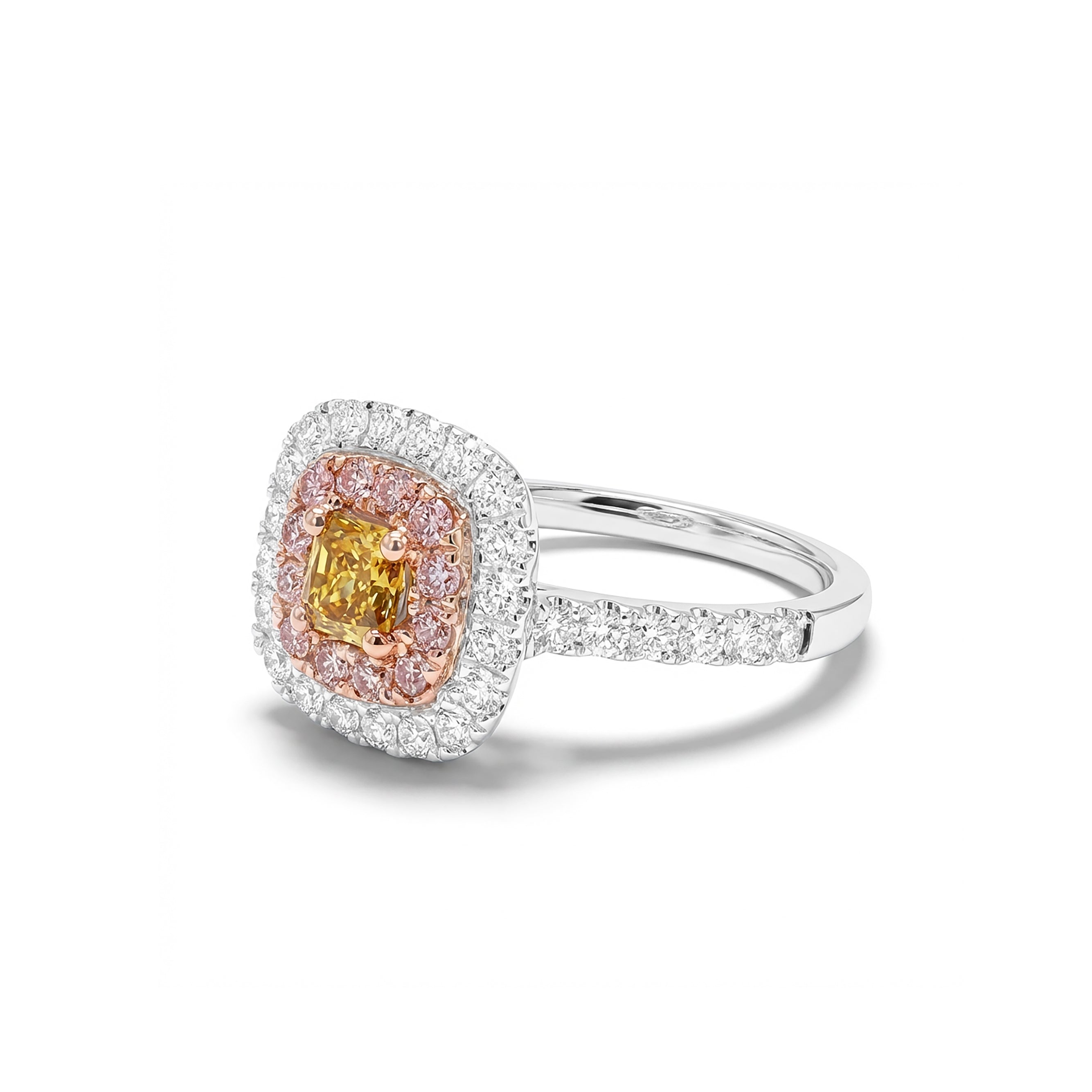 Natural Orange Radiant Diamond Ring | GIA Certified