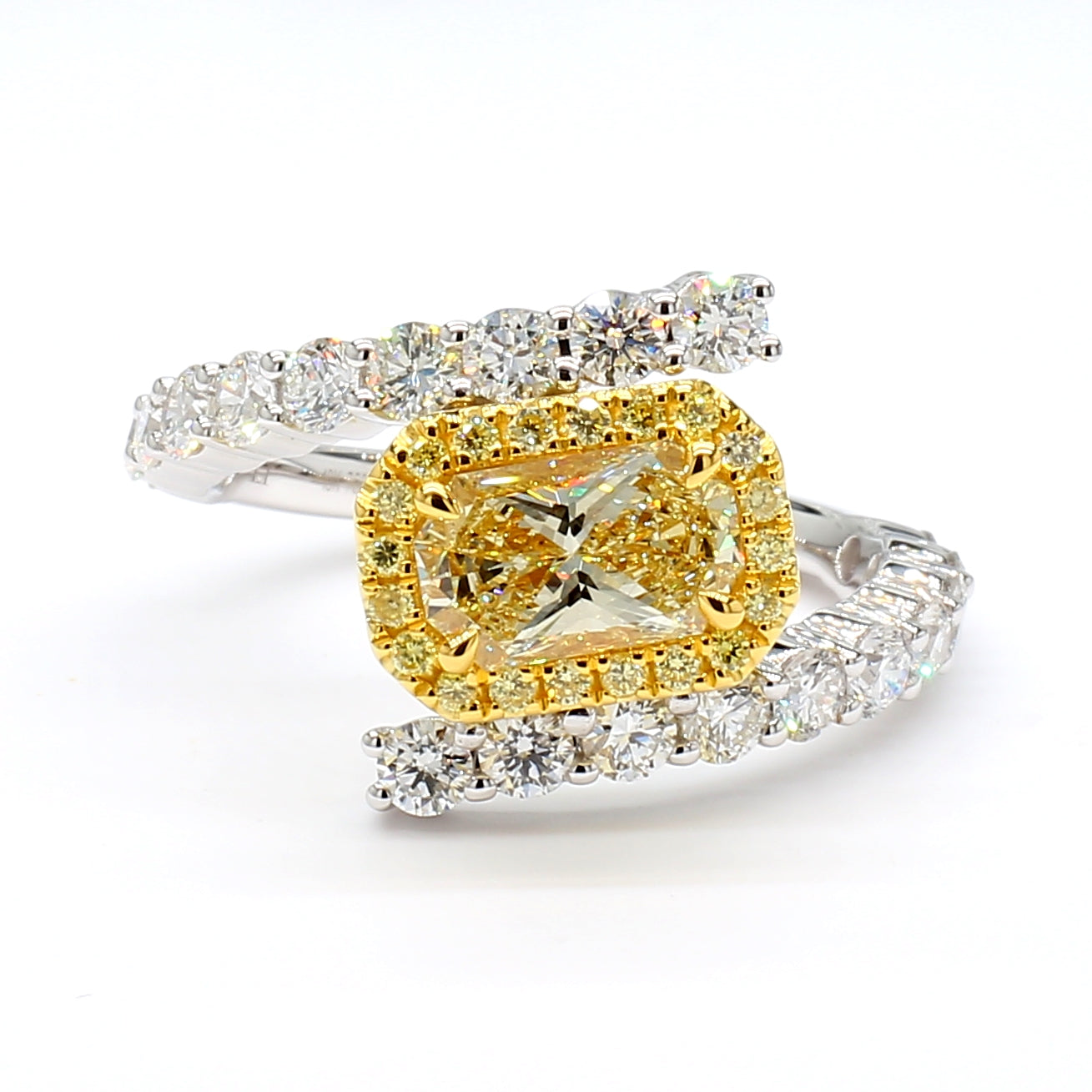 Gia Yellow Radiant Diamond Ring JR01297H