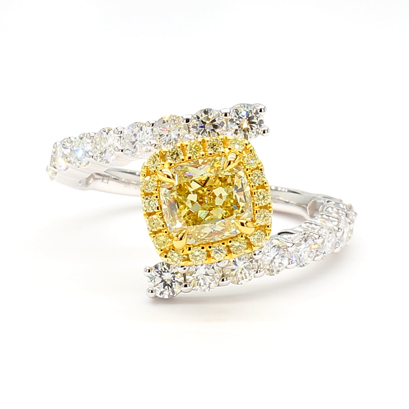 Gia Yellow Cushion Diamond Ring JR01298H