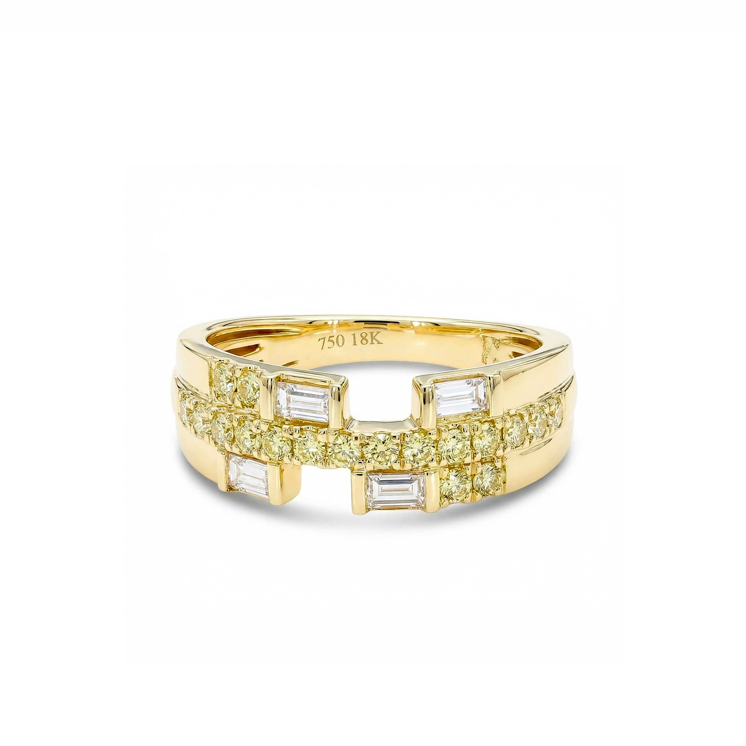 Natural White Baguette Diamond Band