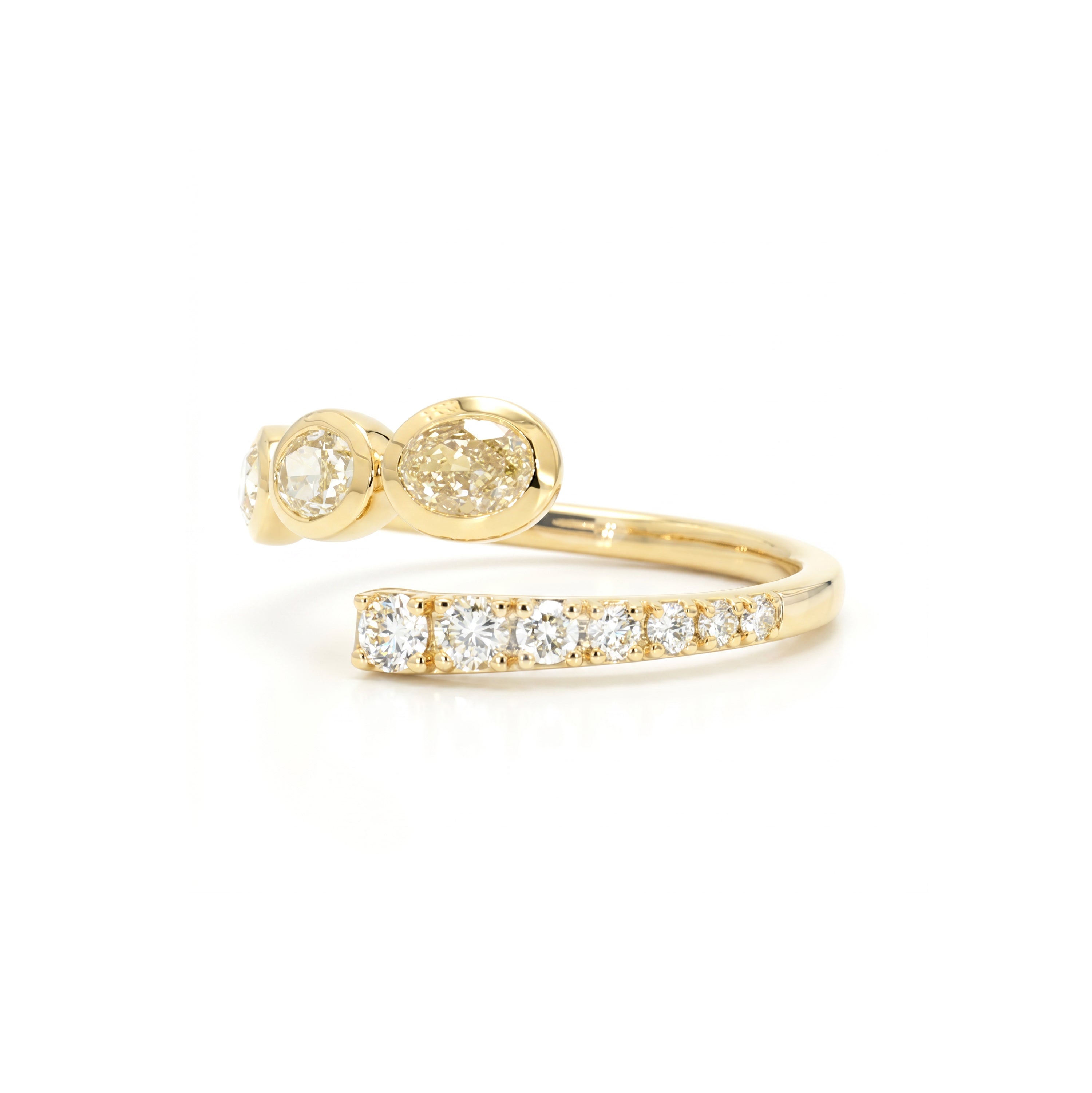 Natural Yellow Oval Diamond Ring