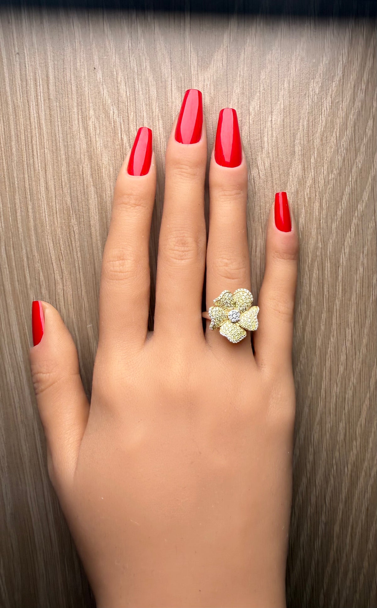 Natural Yellow Round Diamond Ring