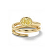 Natural Yellow Oval Diamond Spiral Ring | GIA Certified