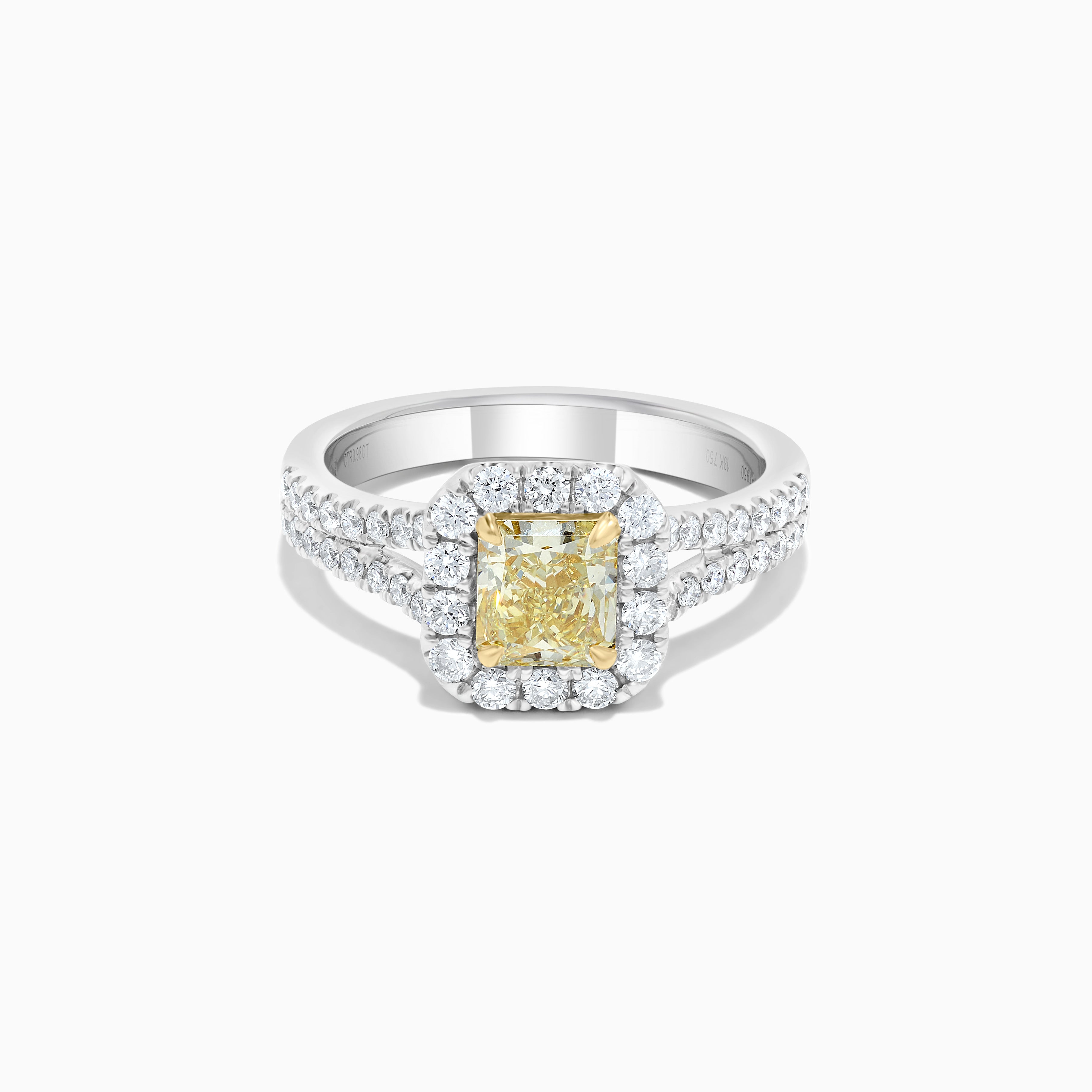GIA Yellow Radiant & White Diamond Ring JR01102H