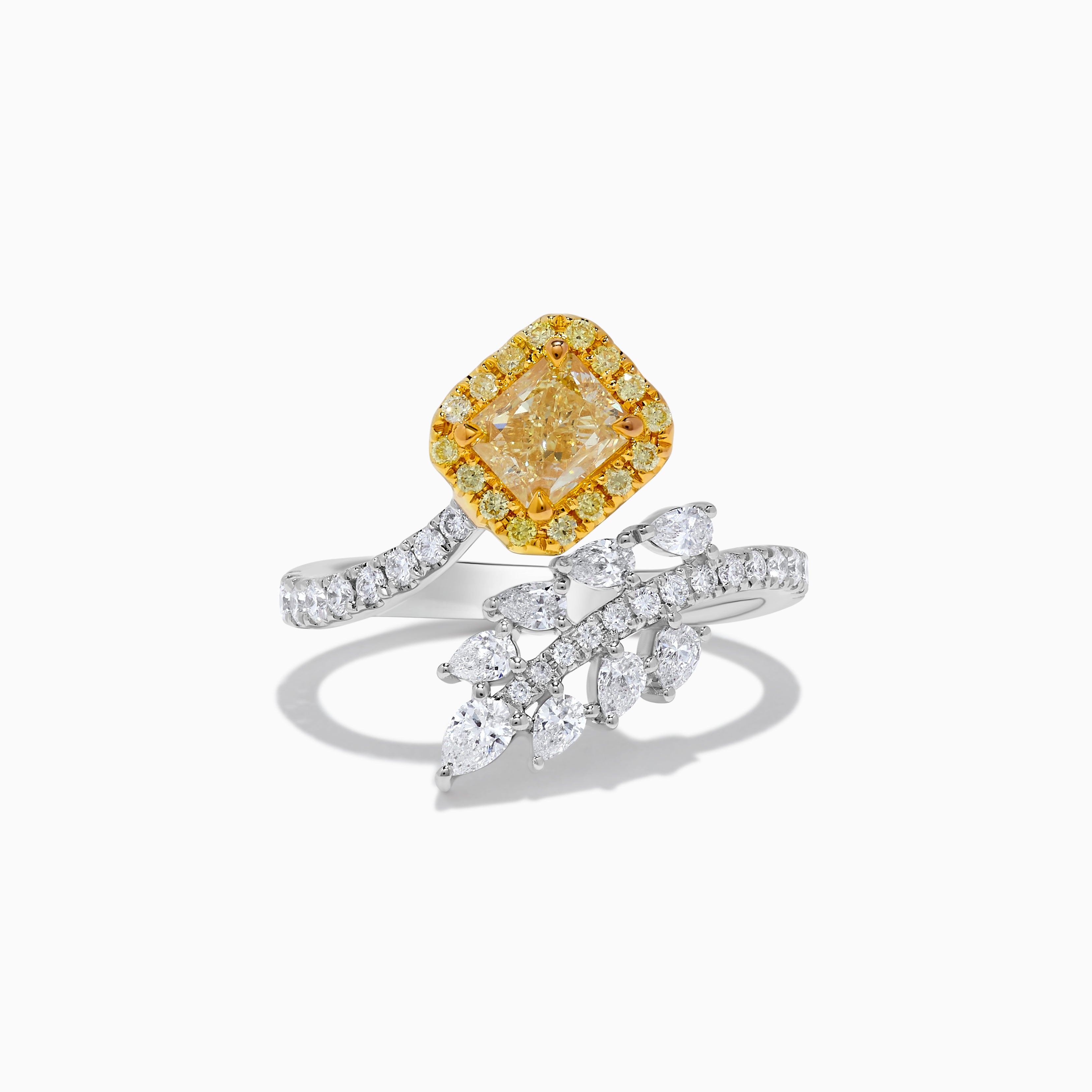 GIA Yellow Radiant Cut & White Diamond Ring JR1957GH