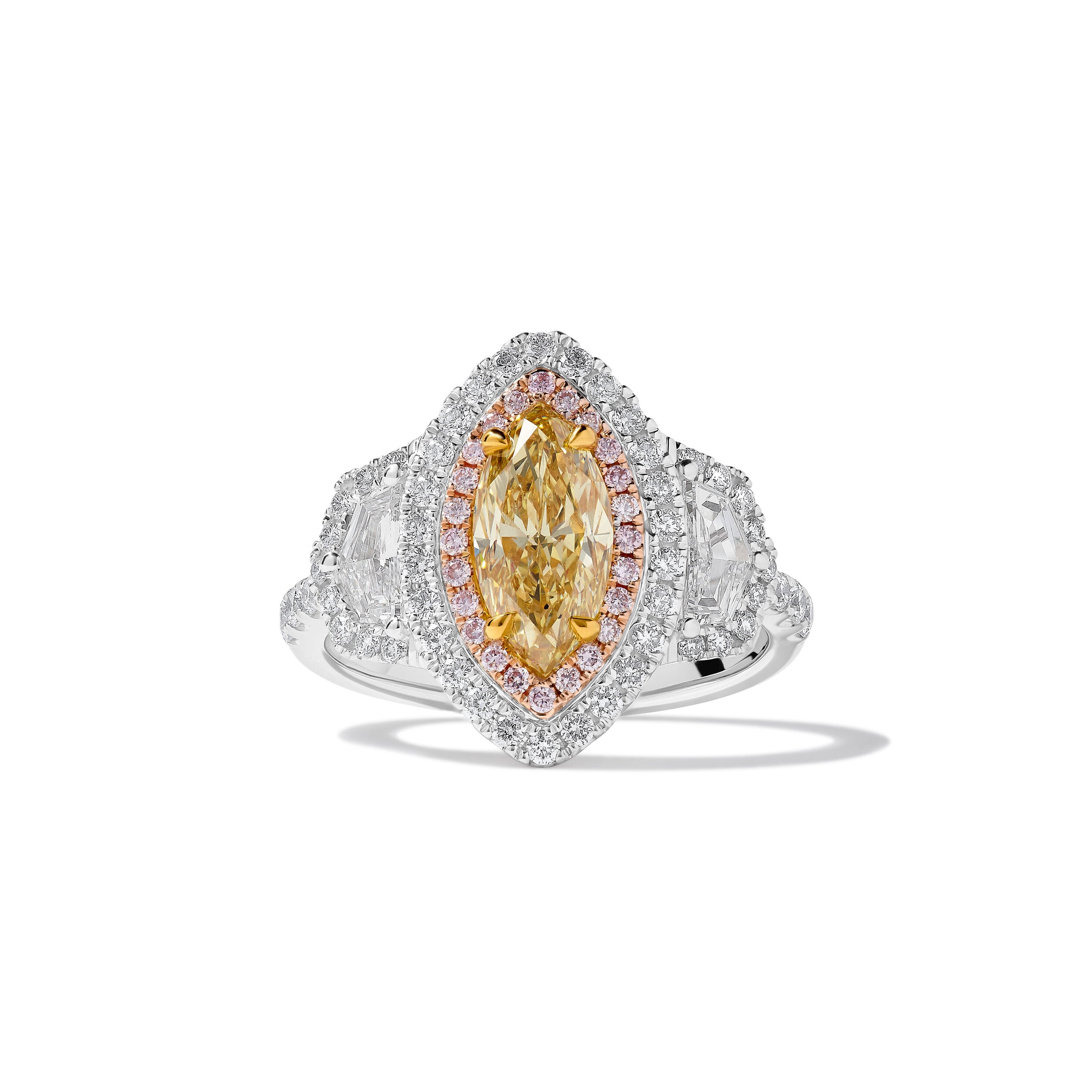 GIA Yellow Marquise Cut Diamond Ring JR1988GH
