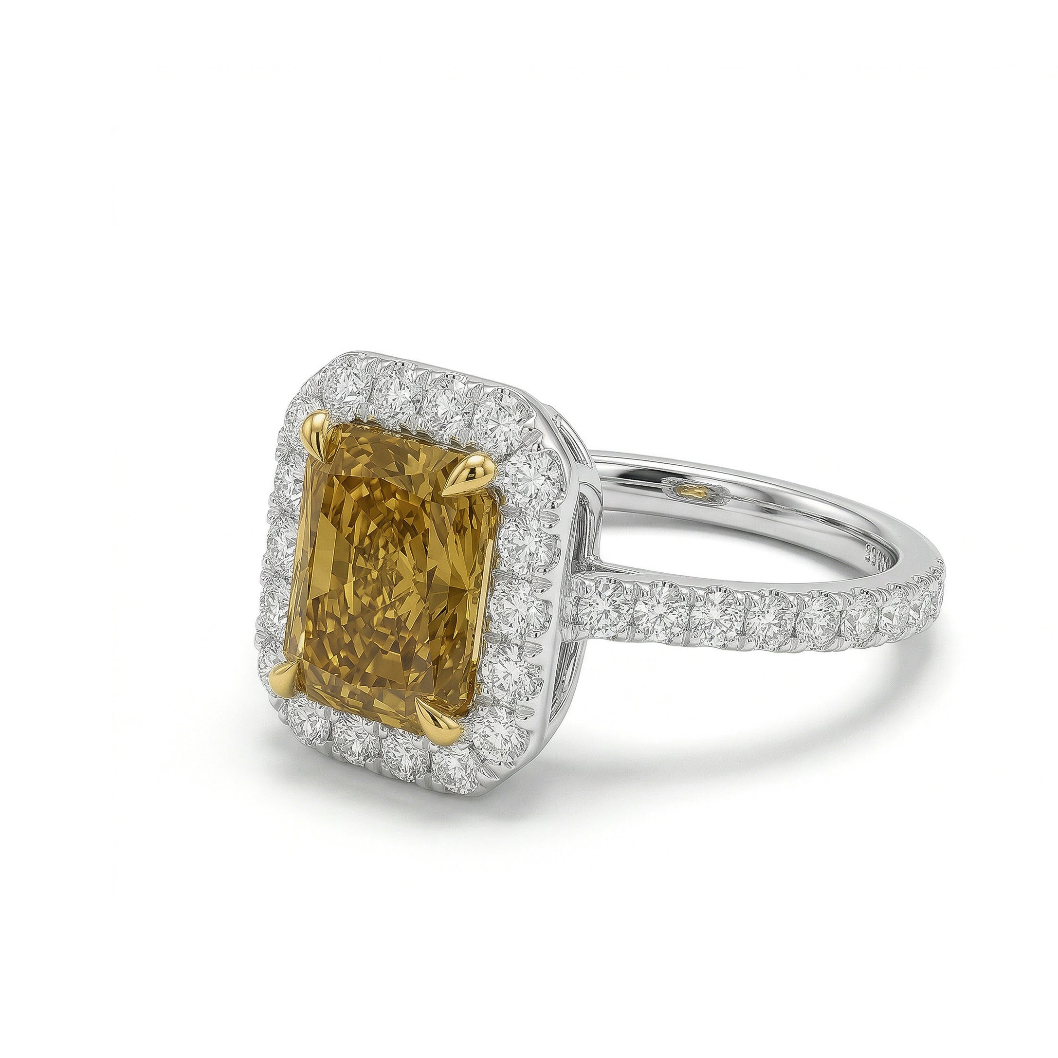 Natural Yellow Radiant Diamond Ring | GIA Certified product image 2