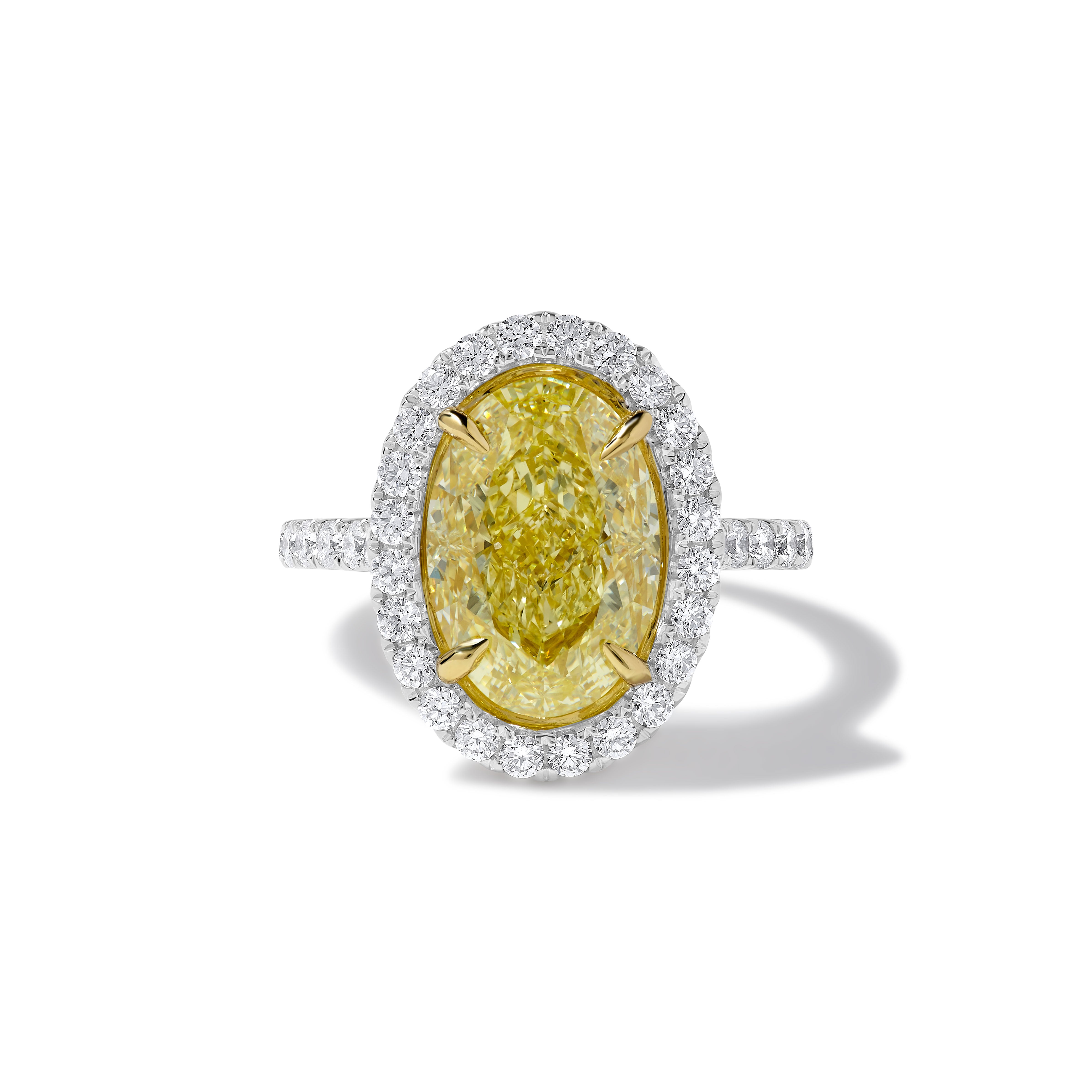 GIA Yellow Oval Cut Diamond Ring JR5P11GH