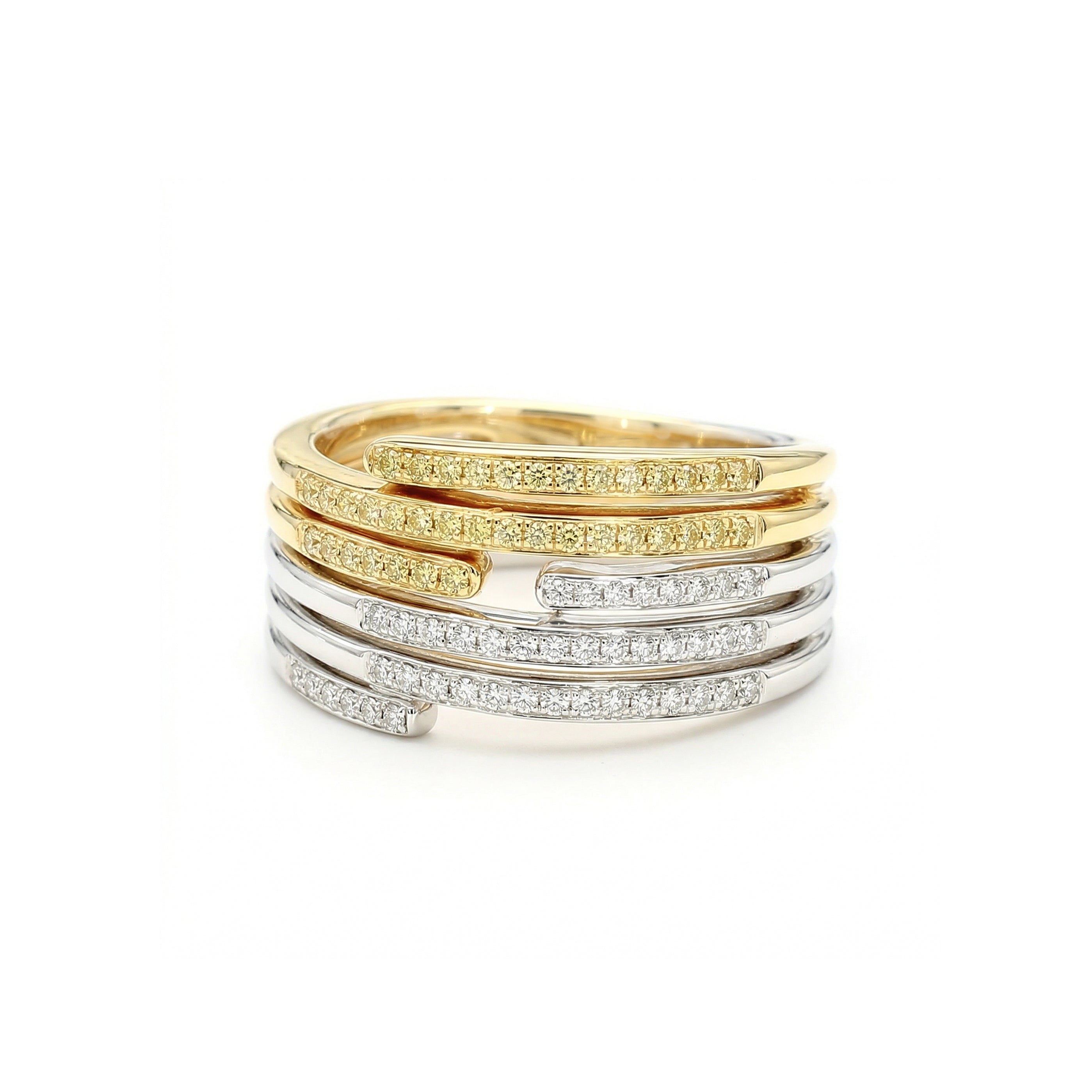 Natural Yellow & White Diamond Band product image 1