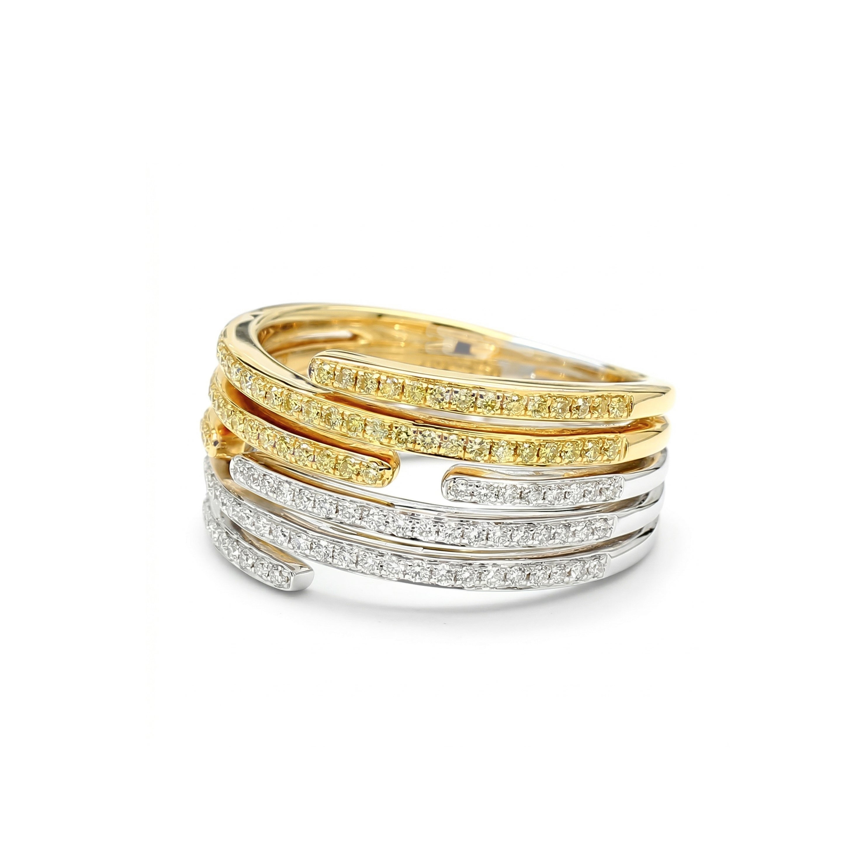 Natural Yellow & White Diamond Band product image 2