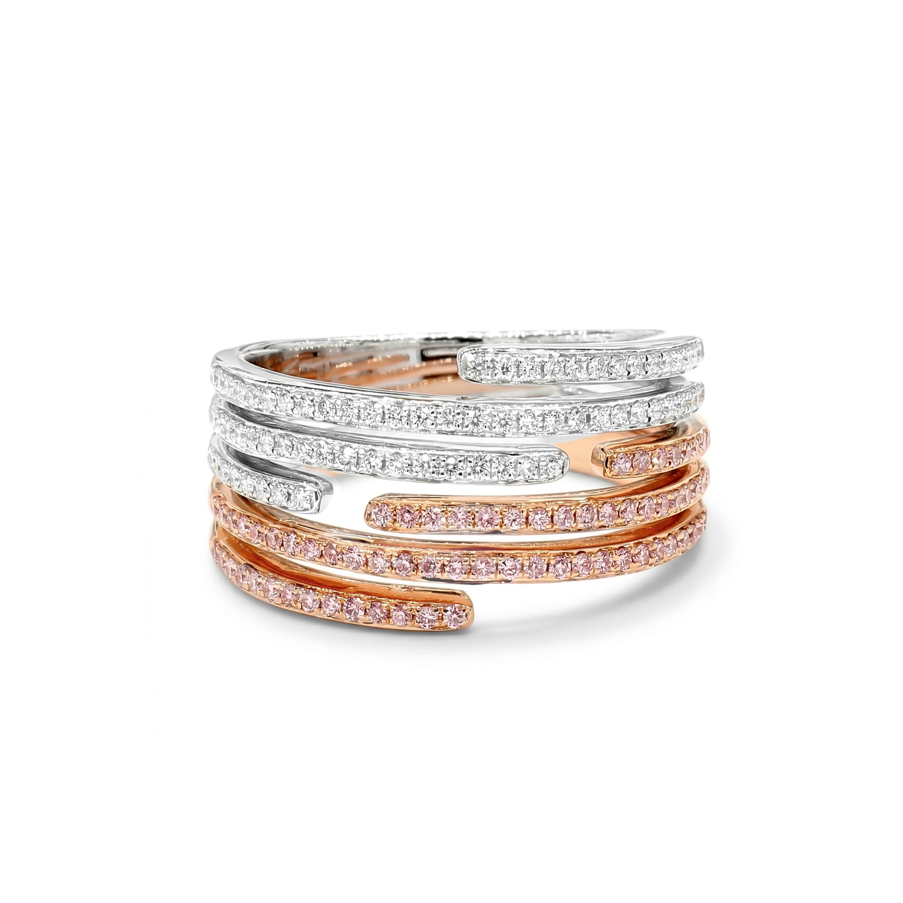 Natural Pink & White Diamond Band product image 1
