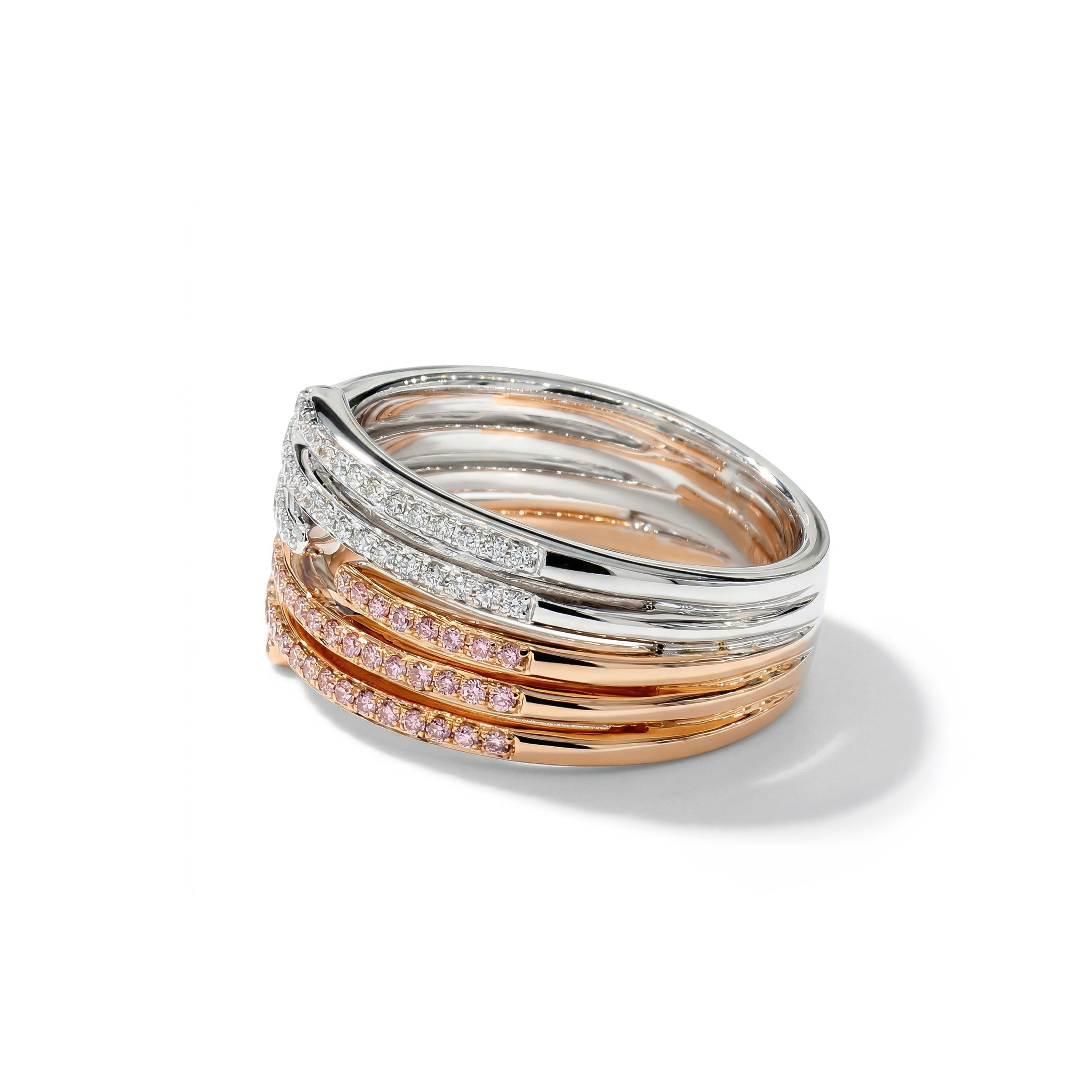 Natural Pink & White Diamond Band product image 2
