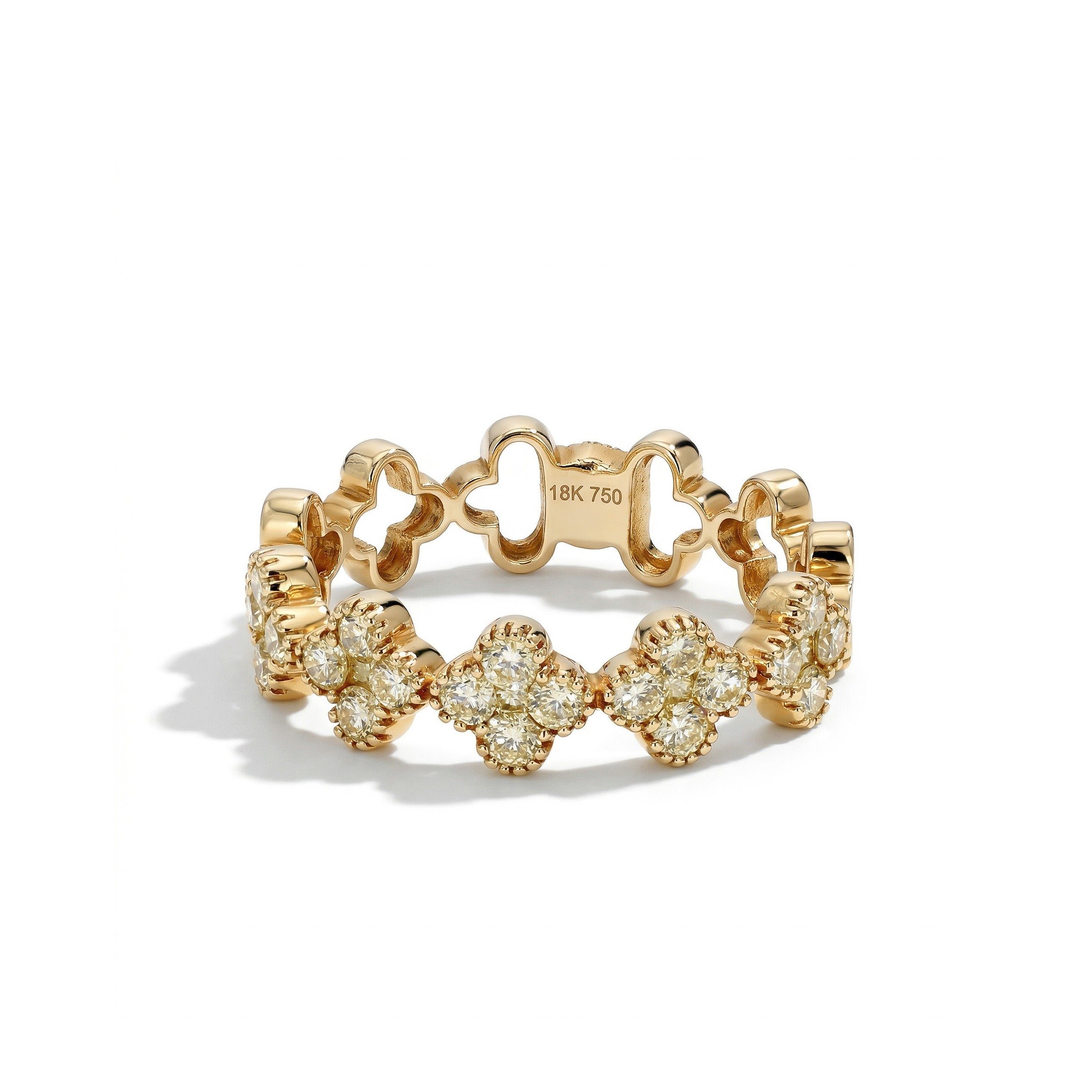 Natural Yellow Diamond Clover Ring product image 1