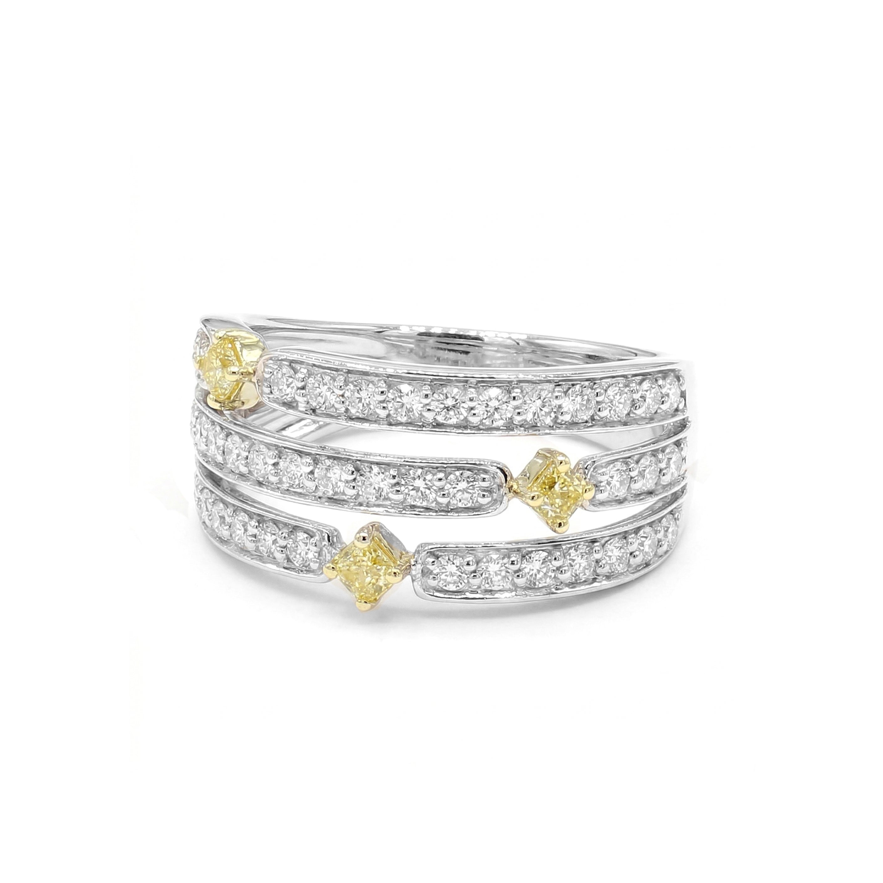 Natural Yellow & White Diamond Band product image 2