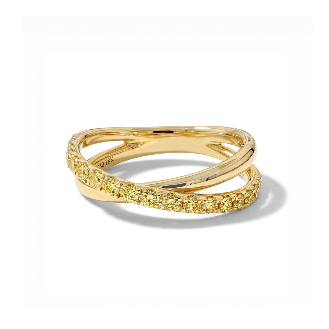 Natural Yellow Diamond Crossover Ring product image 1